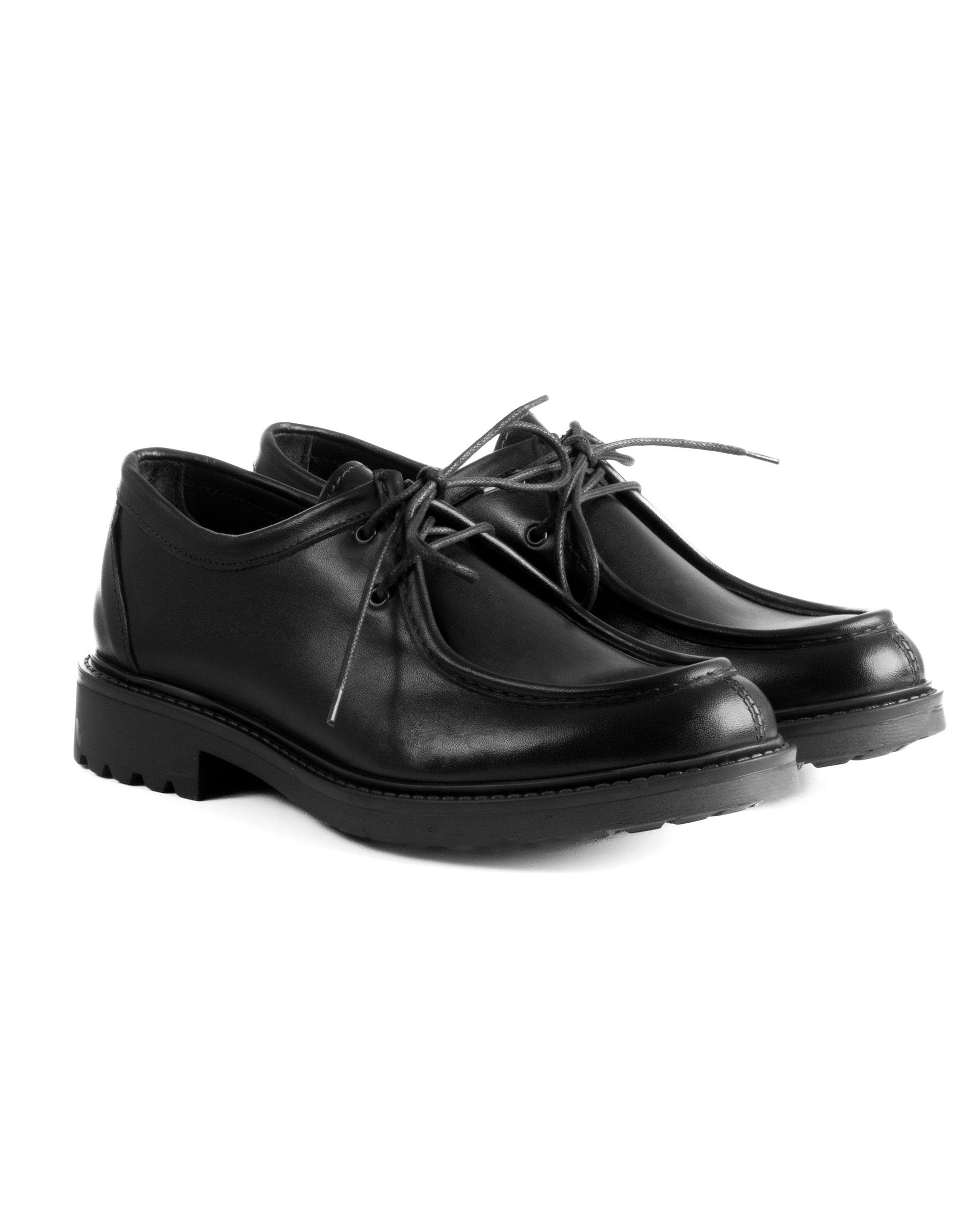 Scarpe Uomo Stringate Derby Lacci Eleganti Pelle Nero S1303A
