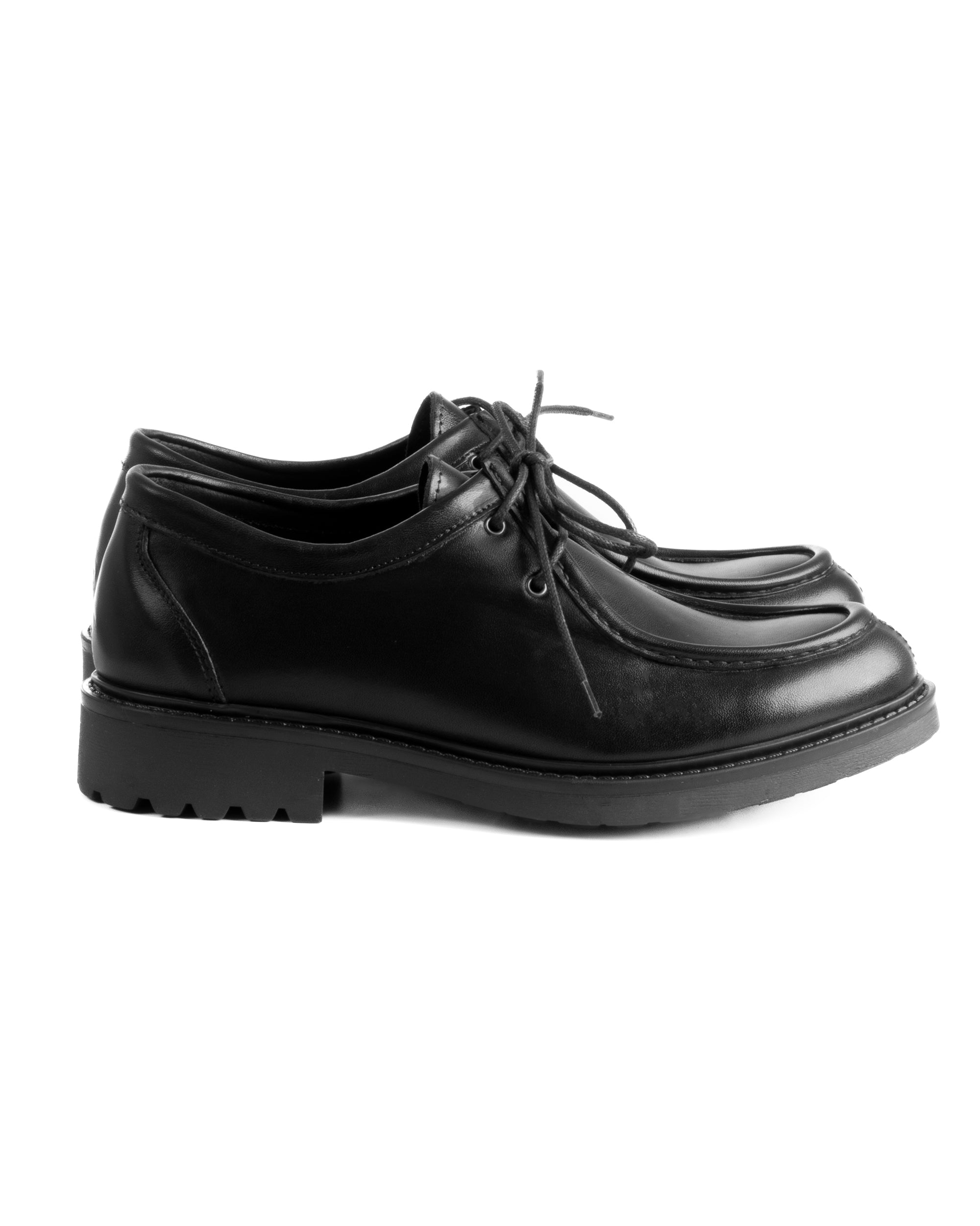 Scarpe Uomo Stringate Derby Lacci Eleganti Pelle Nero S1303A