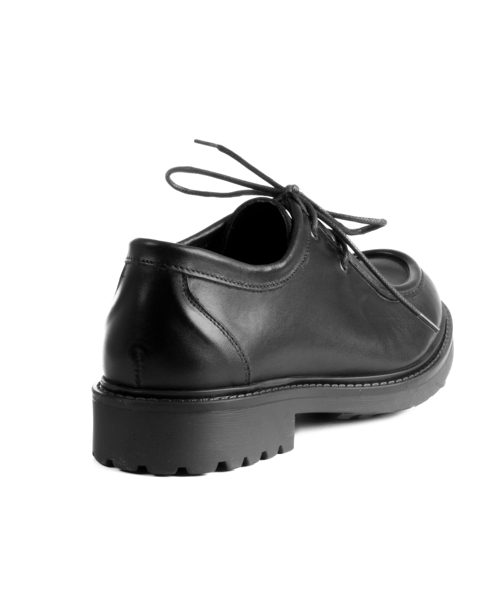 Scarpe Uomo Stringate Derby Lacci Eleganti Pelle Nero S1303A