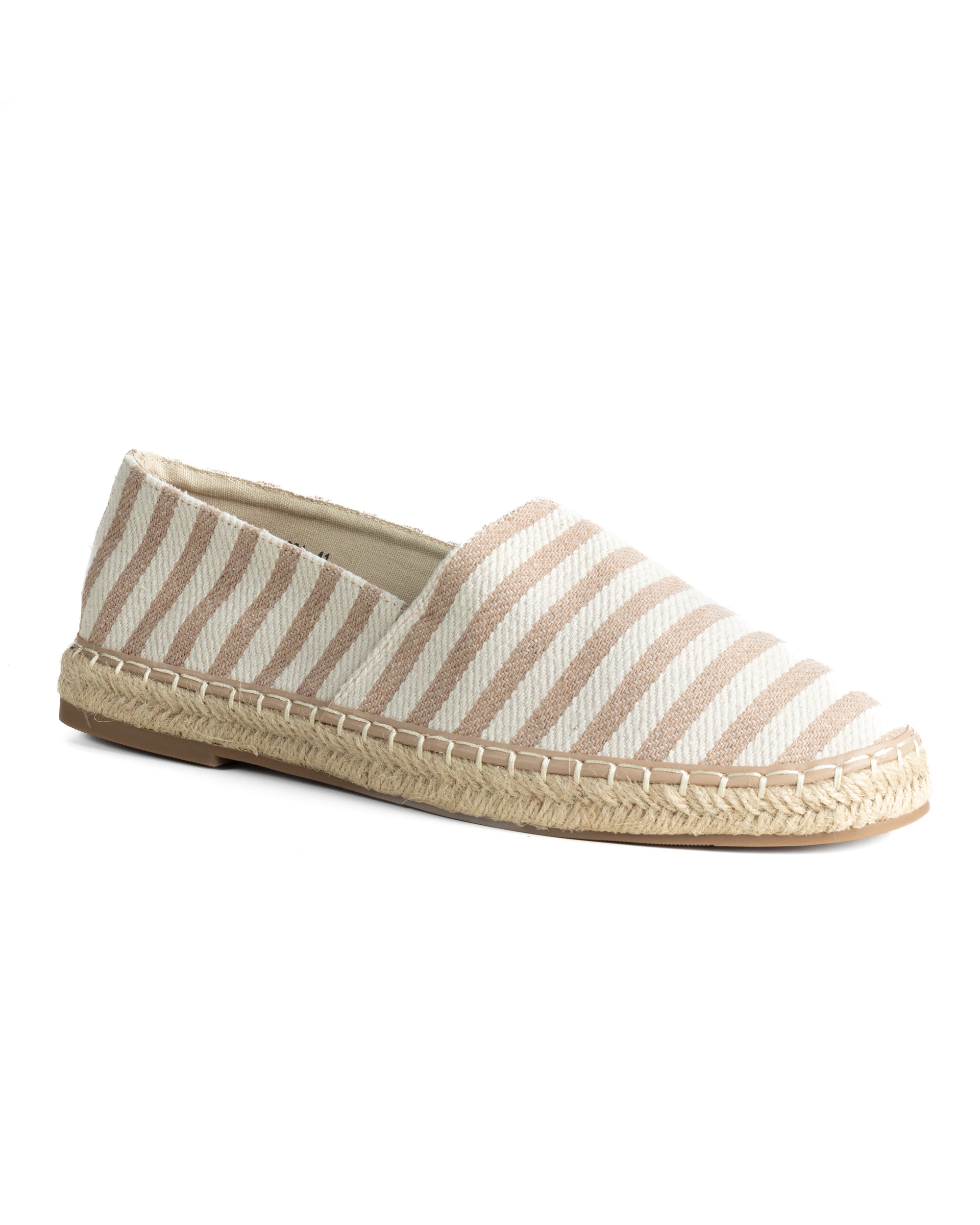Espadrillas scarpe uomo unisex tela estive mare rigate beige GIOSAL-S1305A