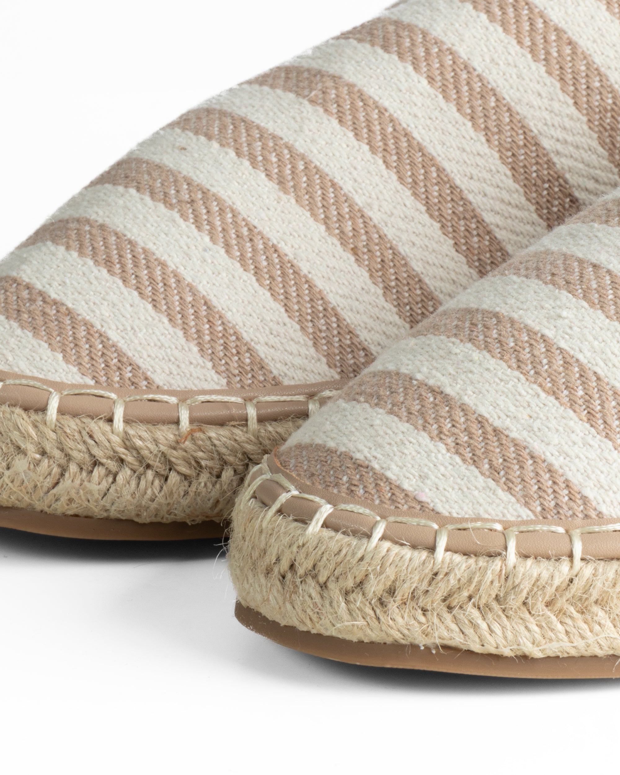 Espadrillas scarpe uomo unisex tela estive mare rigate beige GIOSAL-S1305A