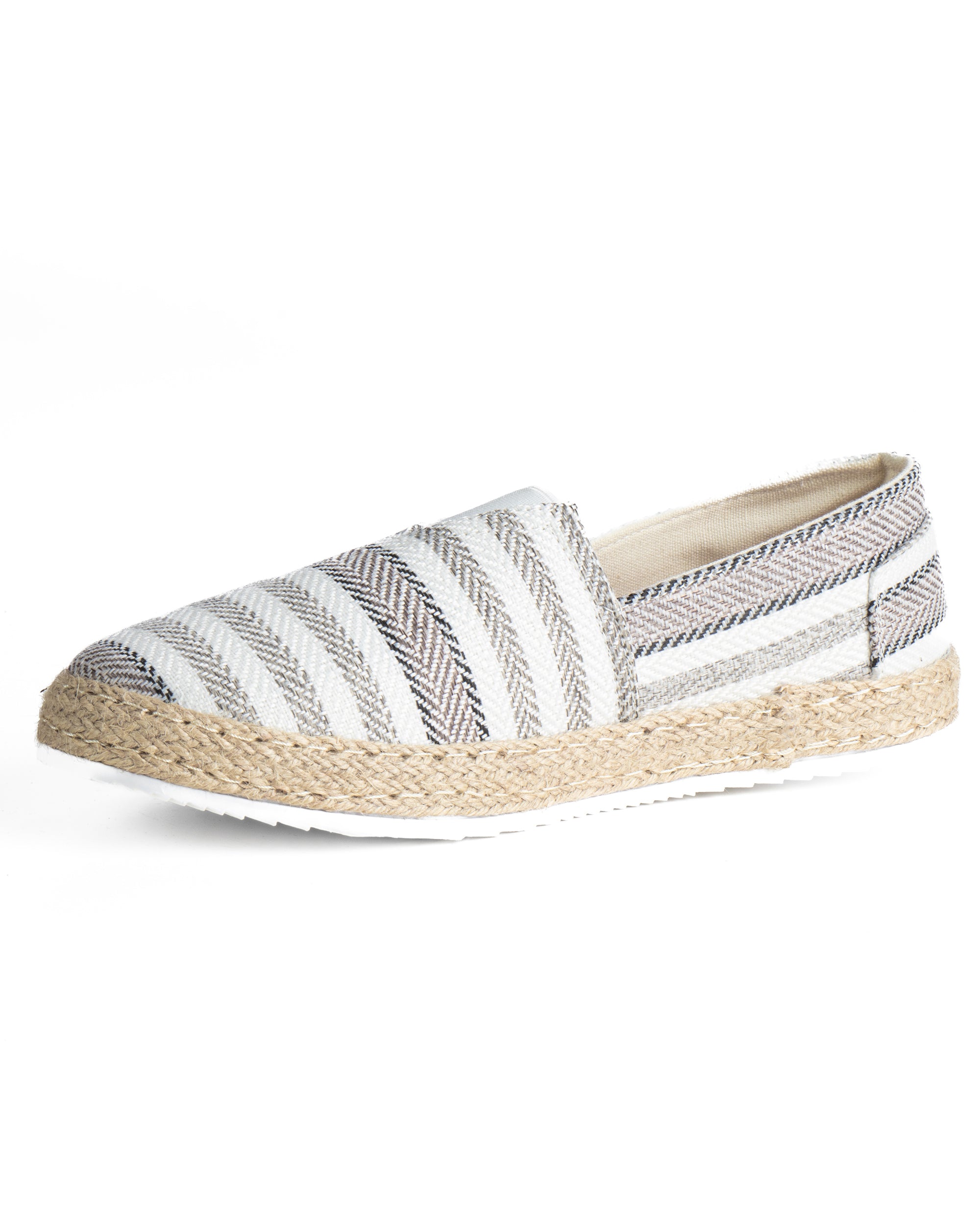Espadrillas scarpe uomo unisex tela estive mare doppia riga beige GIOSAL-S1306A