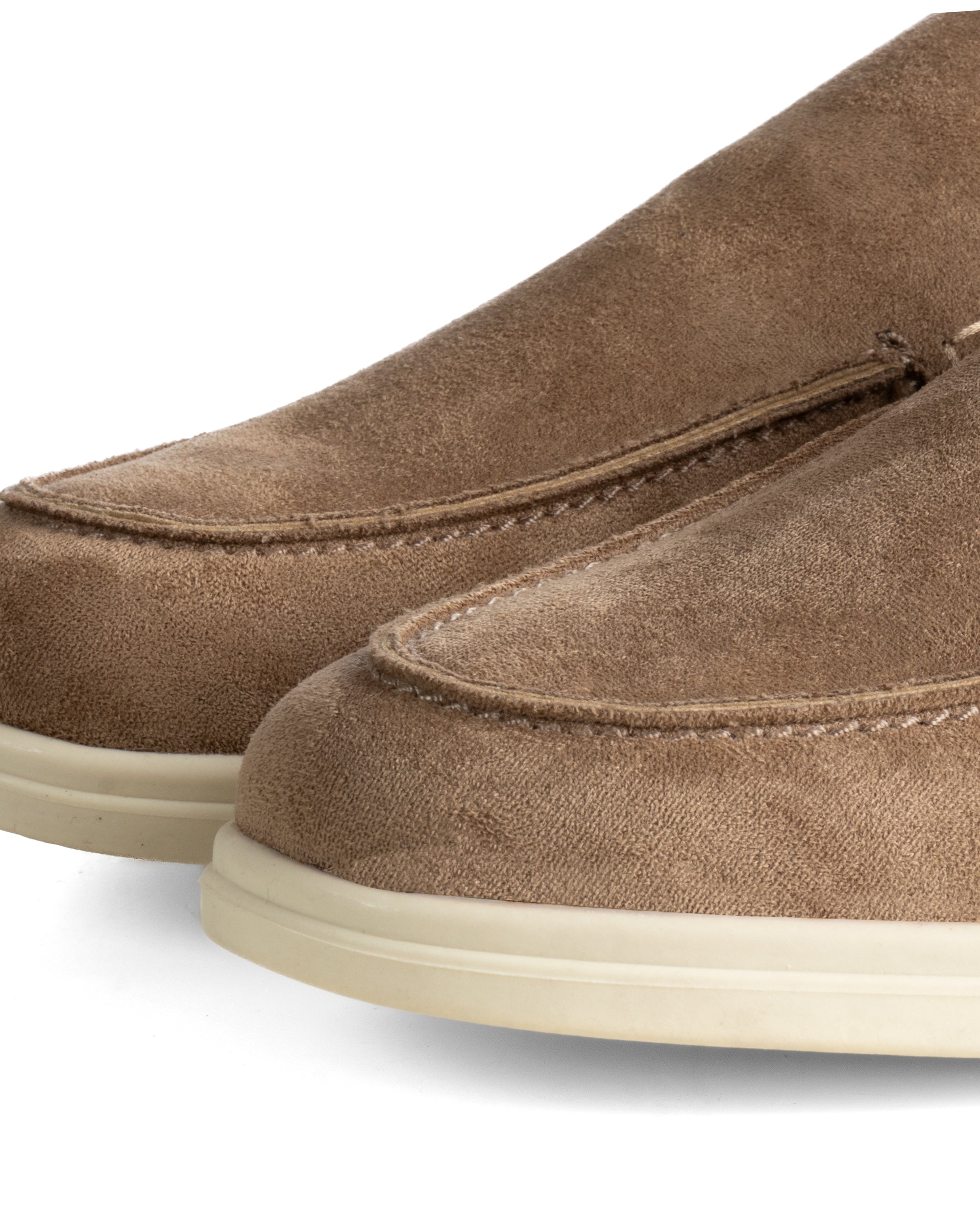 Mocassini college uomo scarpe camoscio eleganti cerimonia suola di gomma beige GIOSAL-S1312A