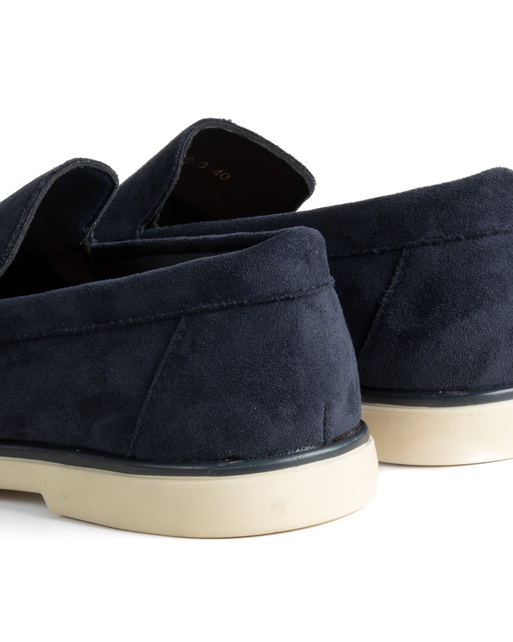 Mocassini college uomo scarpe camoscio eleganti cerimonia suola di gomma blu GIOSAL-S1313A