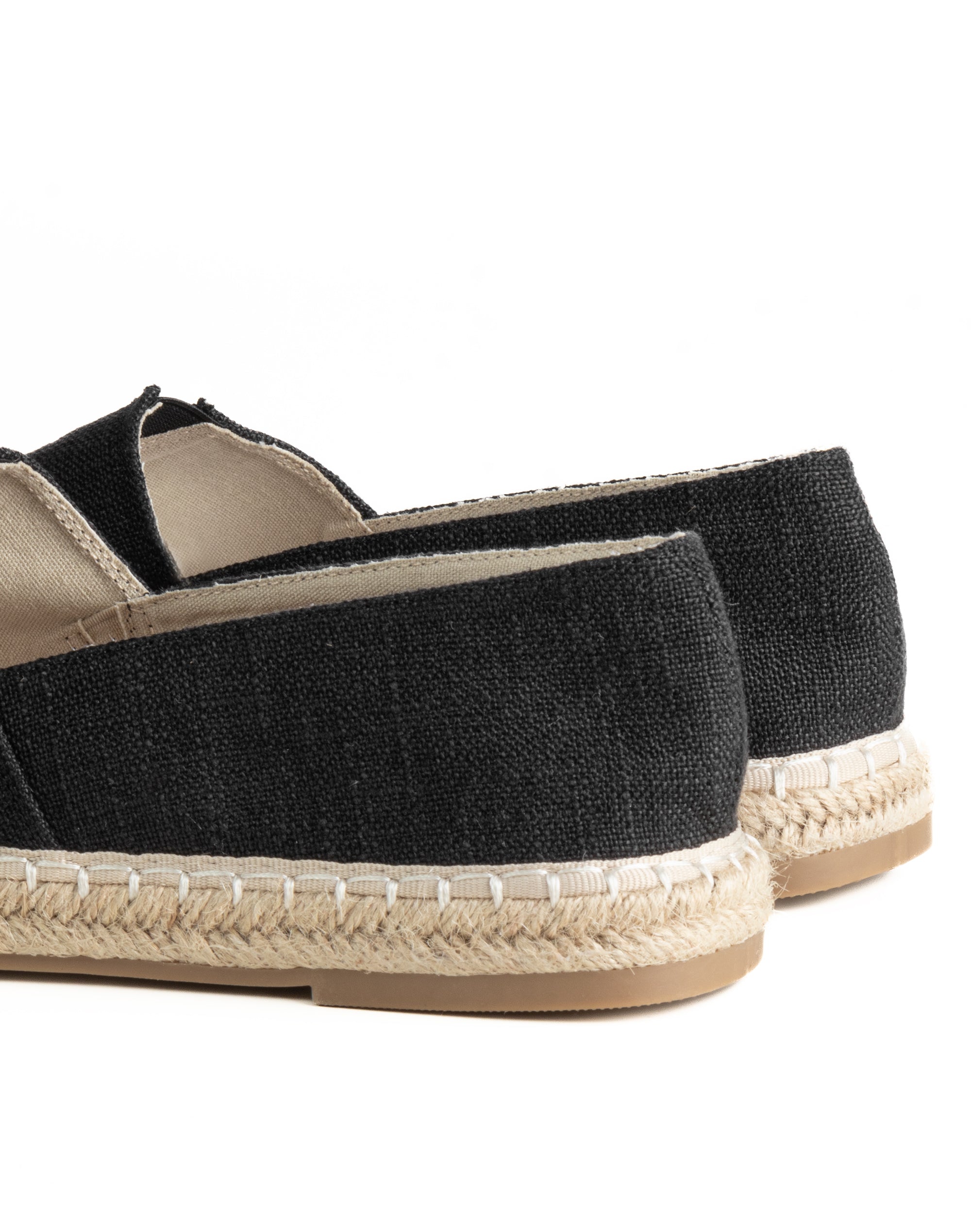 Espadrillas scarpe uomo unisex tela estive mare leggere nero GIOSAL-S1314A