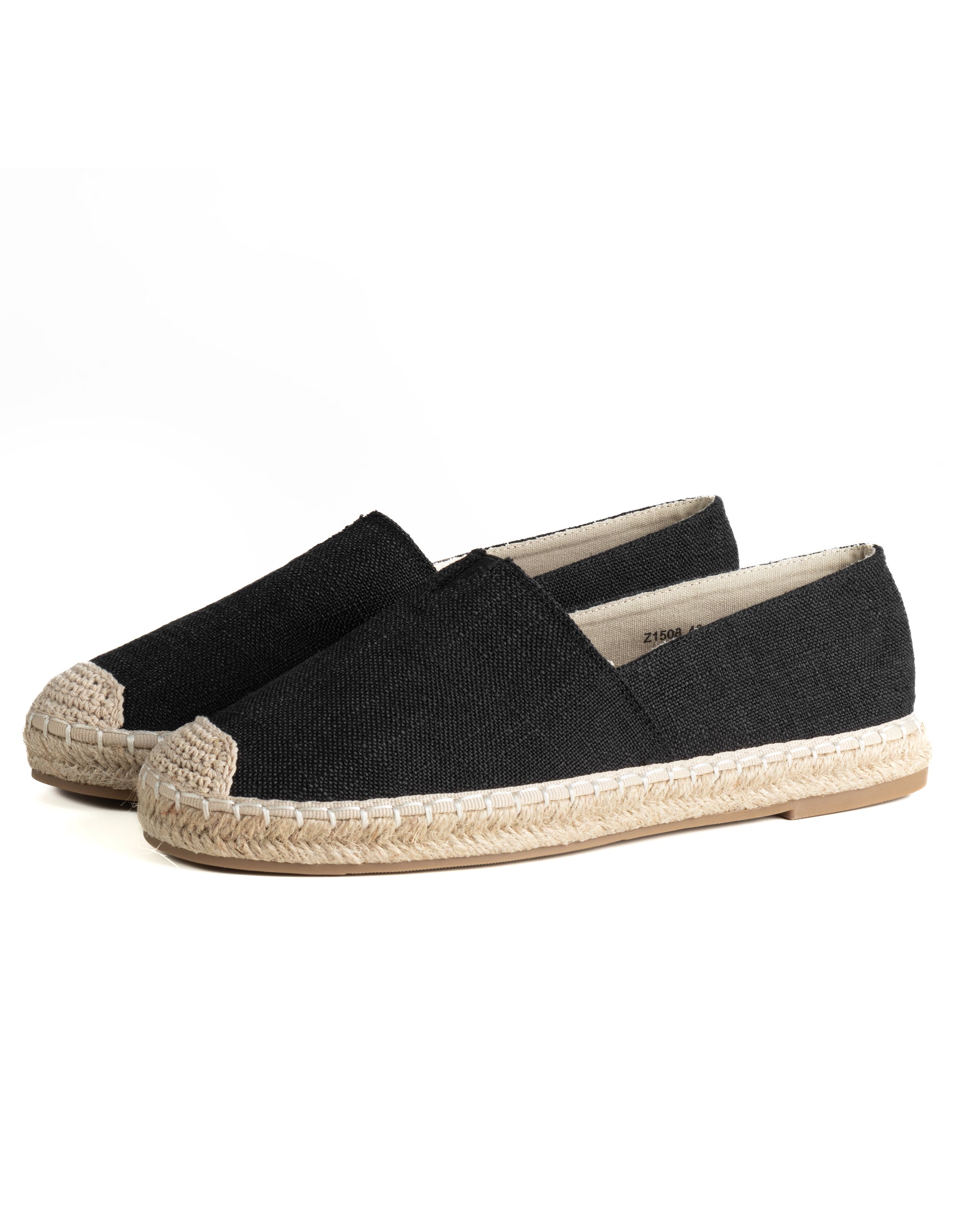 Espadrillas scarpe uomo unisex tela estive mare leggere nero GIOSAL-S1314A
