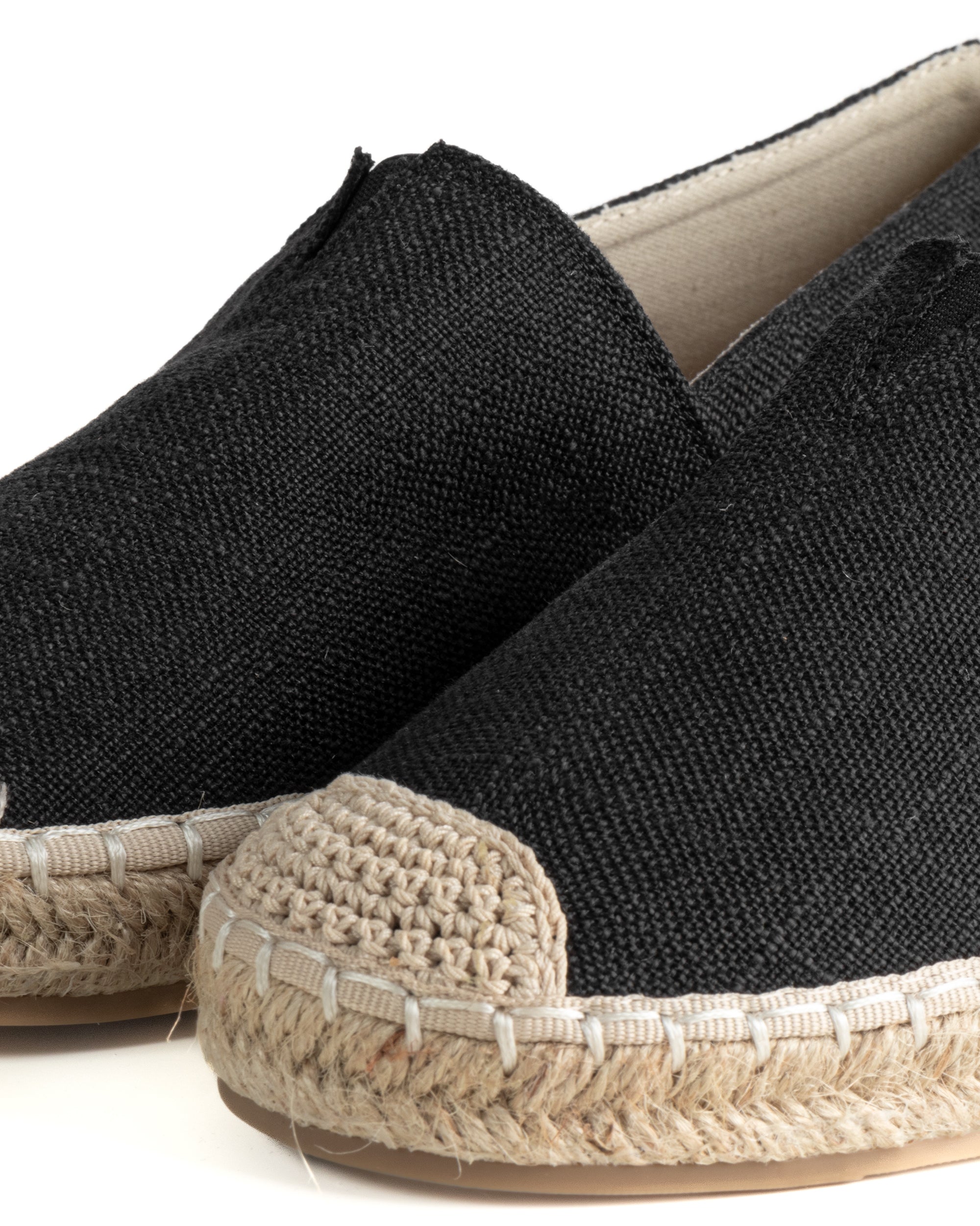 Espadrillas scarpe uomo unisex tela estive mare leggere nero GIOSAL-S1314A