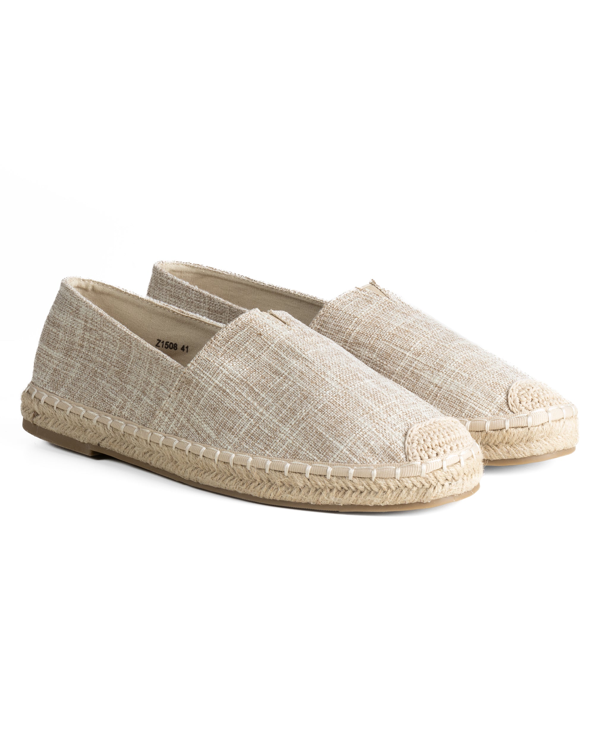 Espadrillas scarpe uomo unisex tela estive mare leggere beige GIOSAL-S1315A