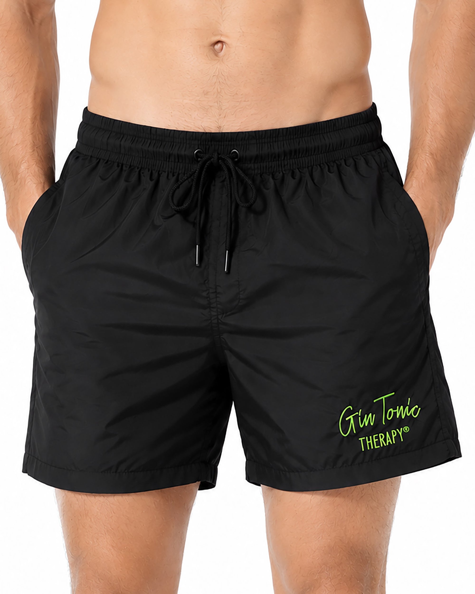 Costume da bagno bermuda mare uomo boxer gin tonic basic nero SUPERCULTURE BEACH-07