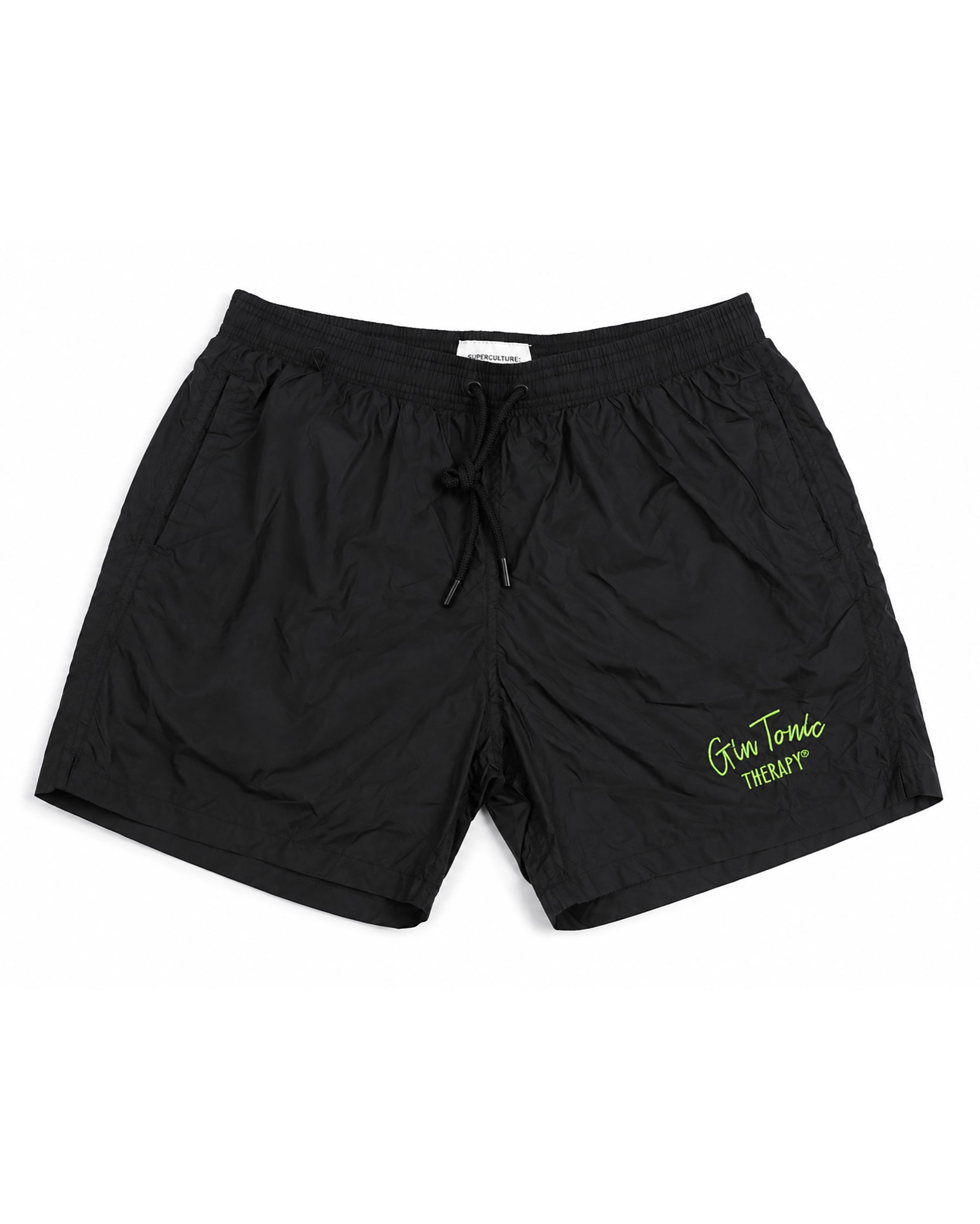 Costume da bagno bermuda mare uomo boxer gin tonic basic nero SUPERCULTURE BEACH-07