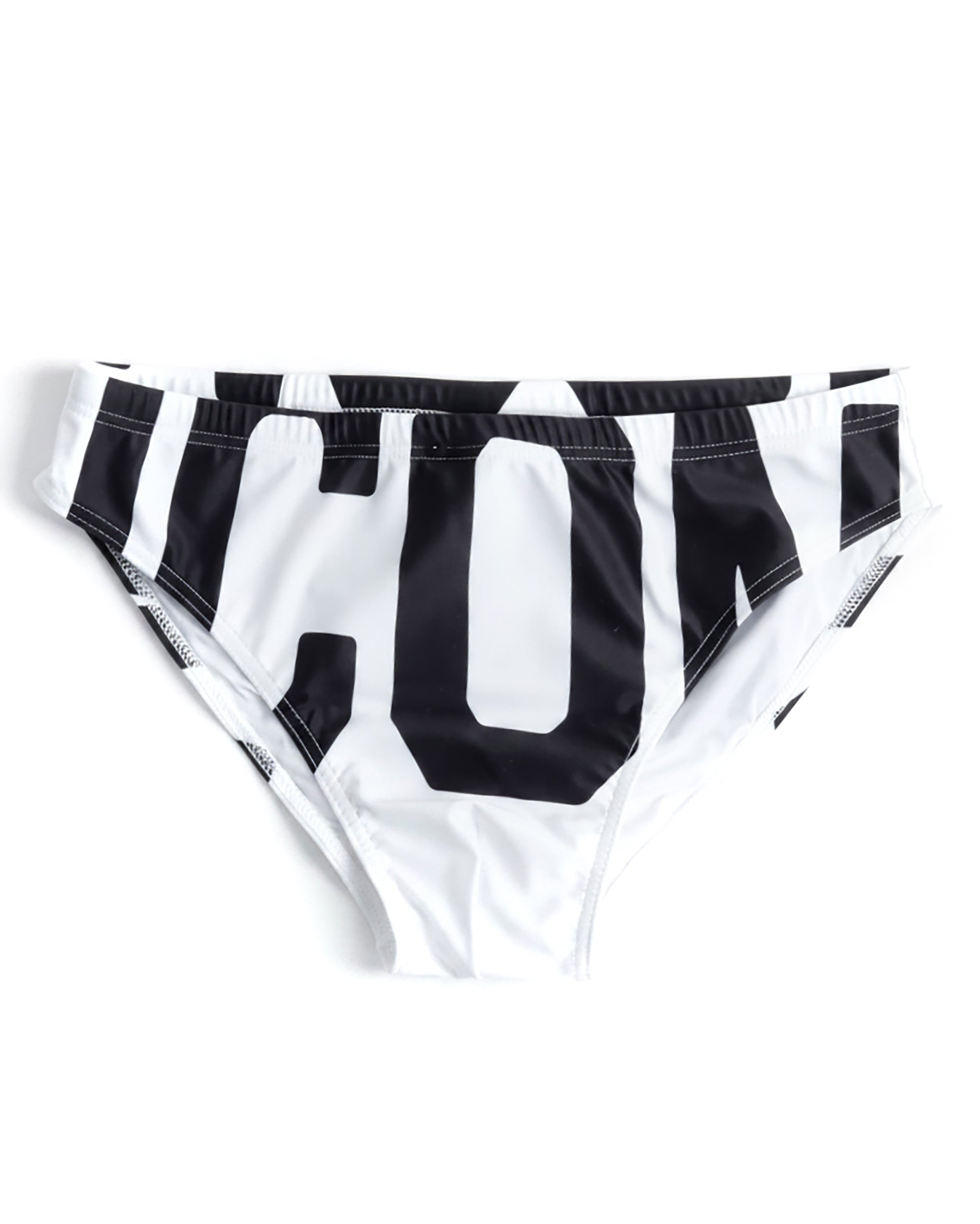 Costume da bagno slip mare uomo elasticizzato stampa bianco ICON IUW015