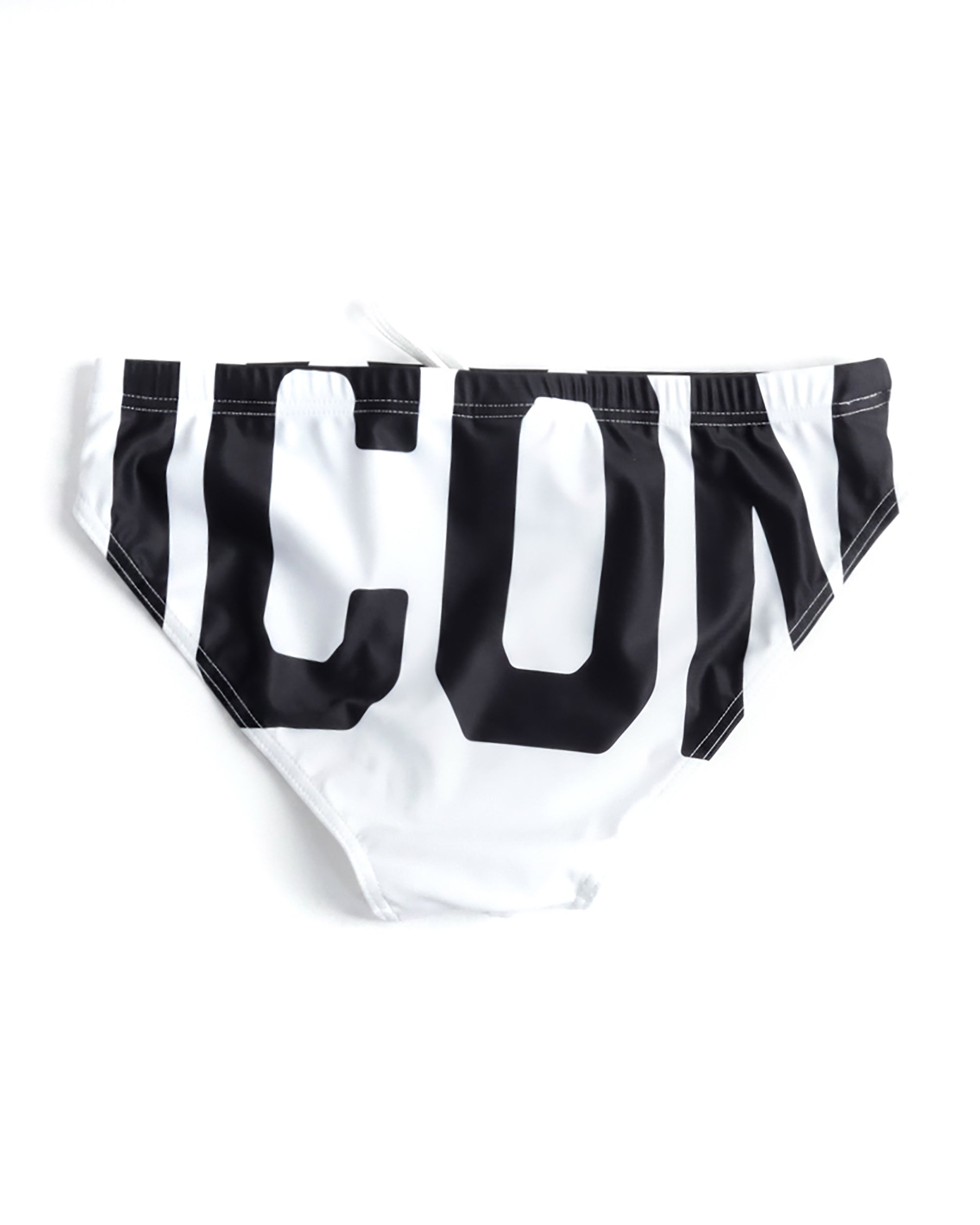 Costume da bagno slip mare uomo elasticizzato stampa bianco ICON IUW015