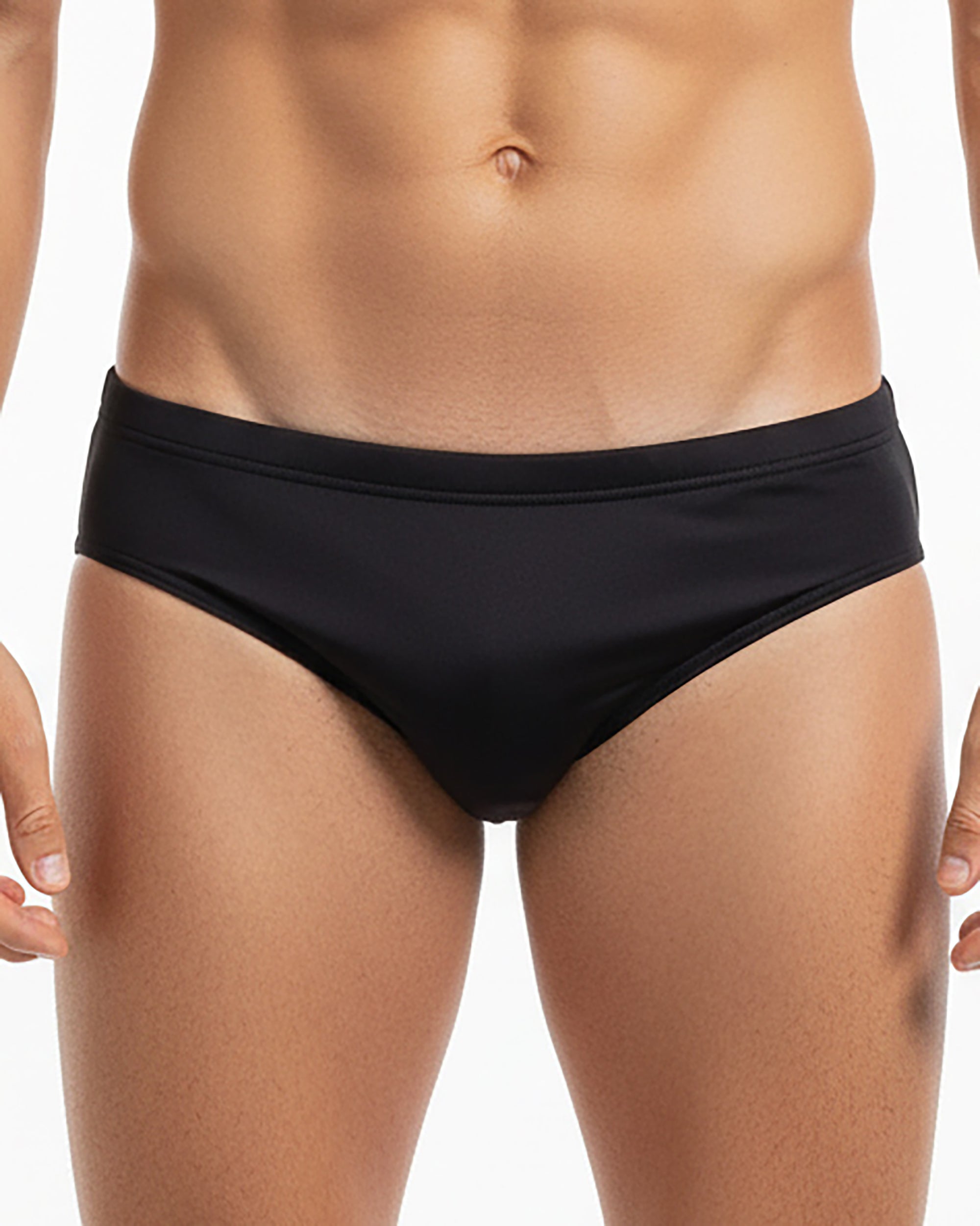 Costume da bagno slip mare uomo elasticizzato stampa retro nero ICON IUW016