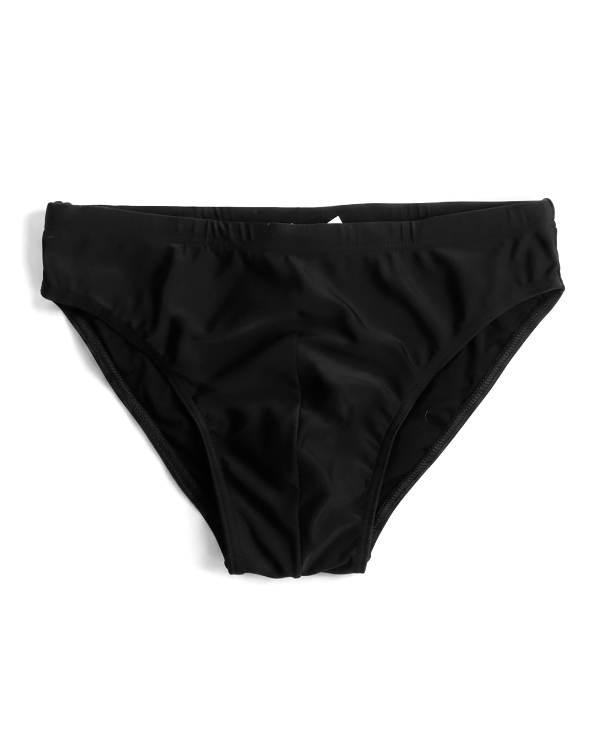 Costume da bagno slip mare uomo elasticizzato stampa retro taglio sportivo nero ICON IUW014