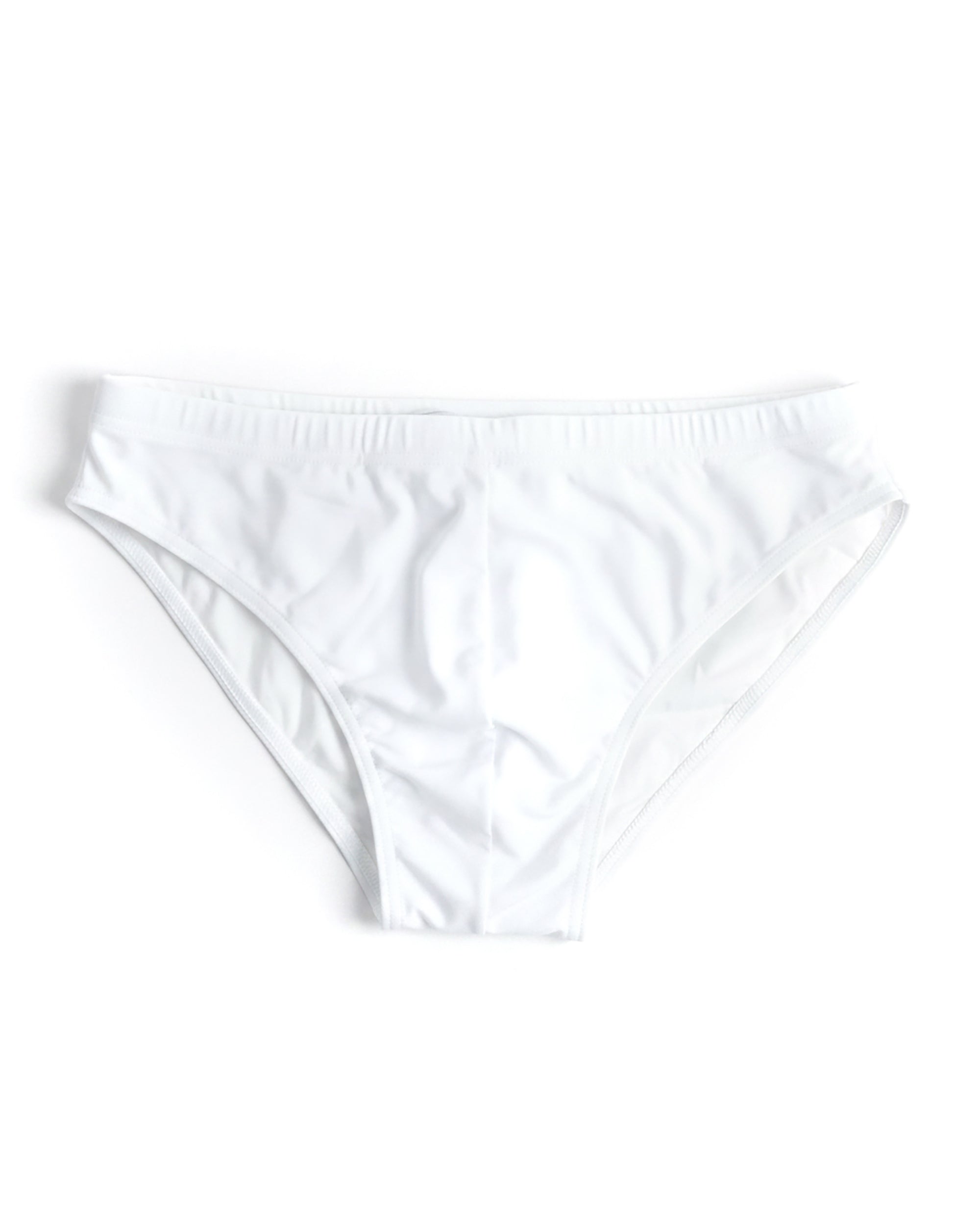 Costume da bagno slip mare uomo elasticizzato stampa retro taglio sportivo bianco ICON IUW014