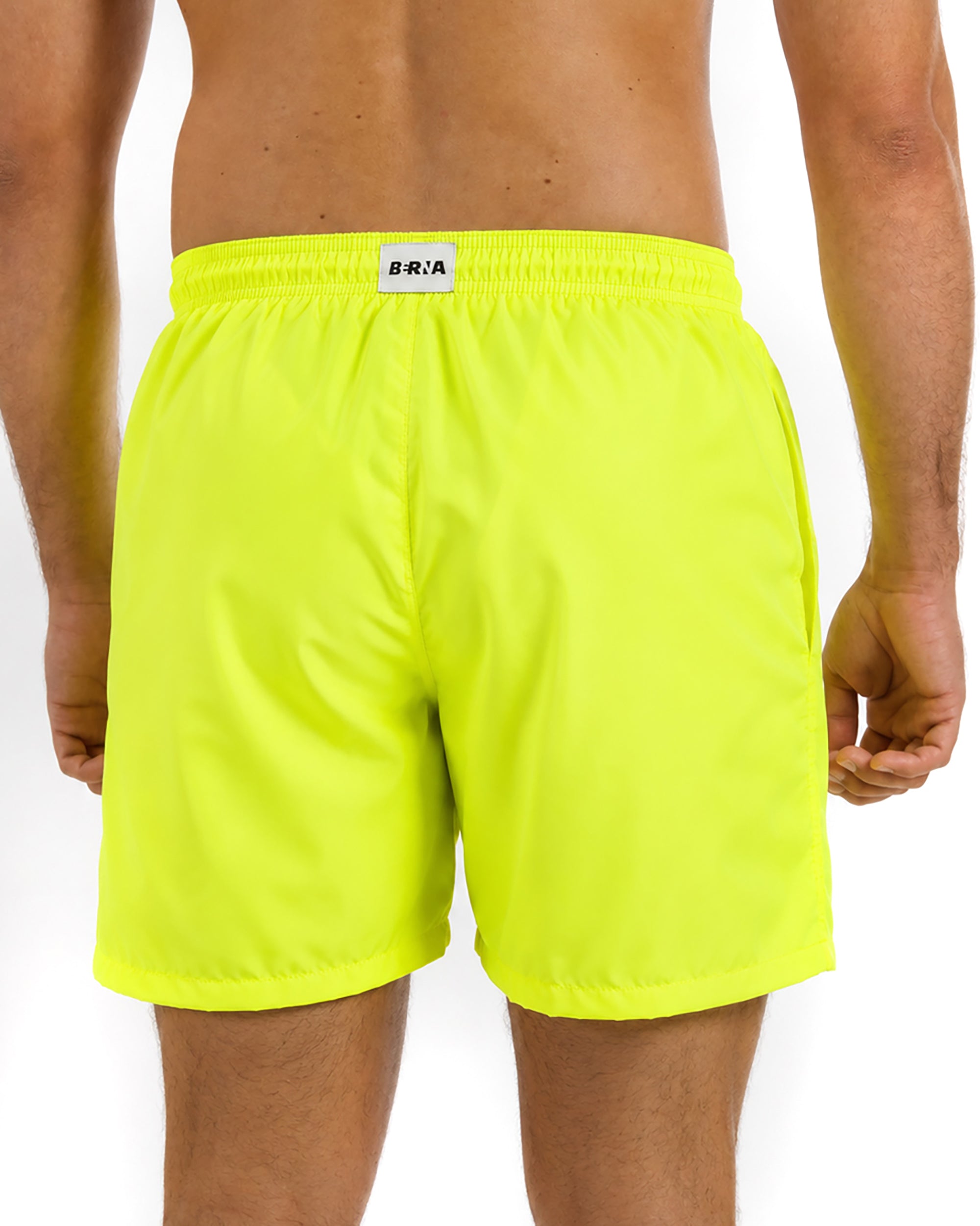 Costume da bagno bermuda mare uomo boxer coulisse logo giallo fluo BERNA M-261328