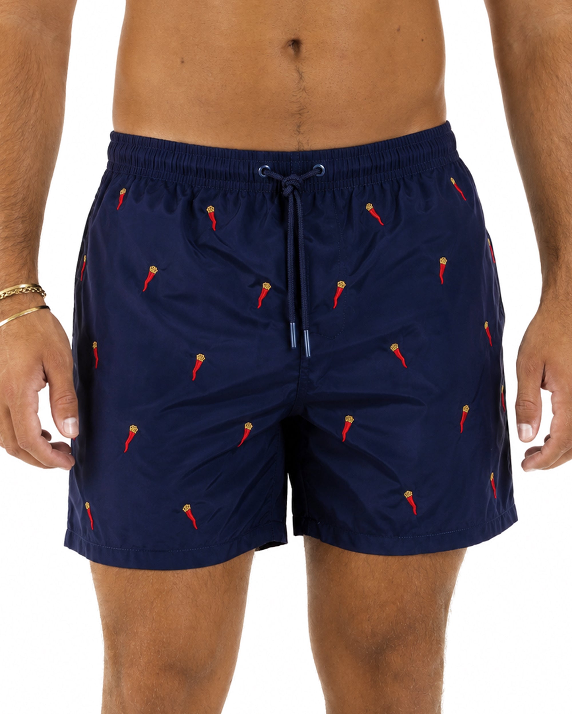 Costume fantasia boxer regular fit corno portafortuna blu GIOSAL-SU1263A