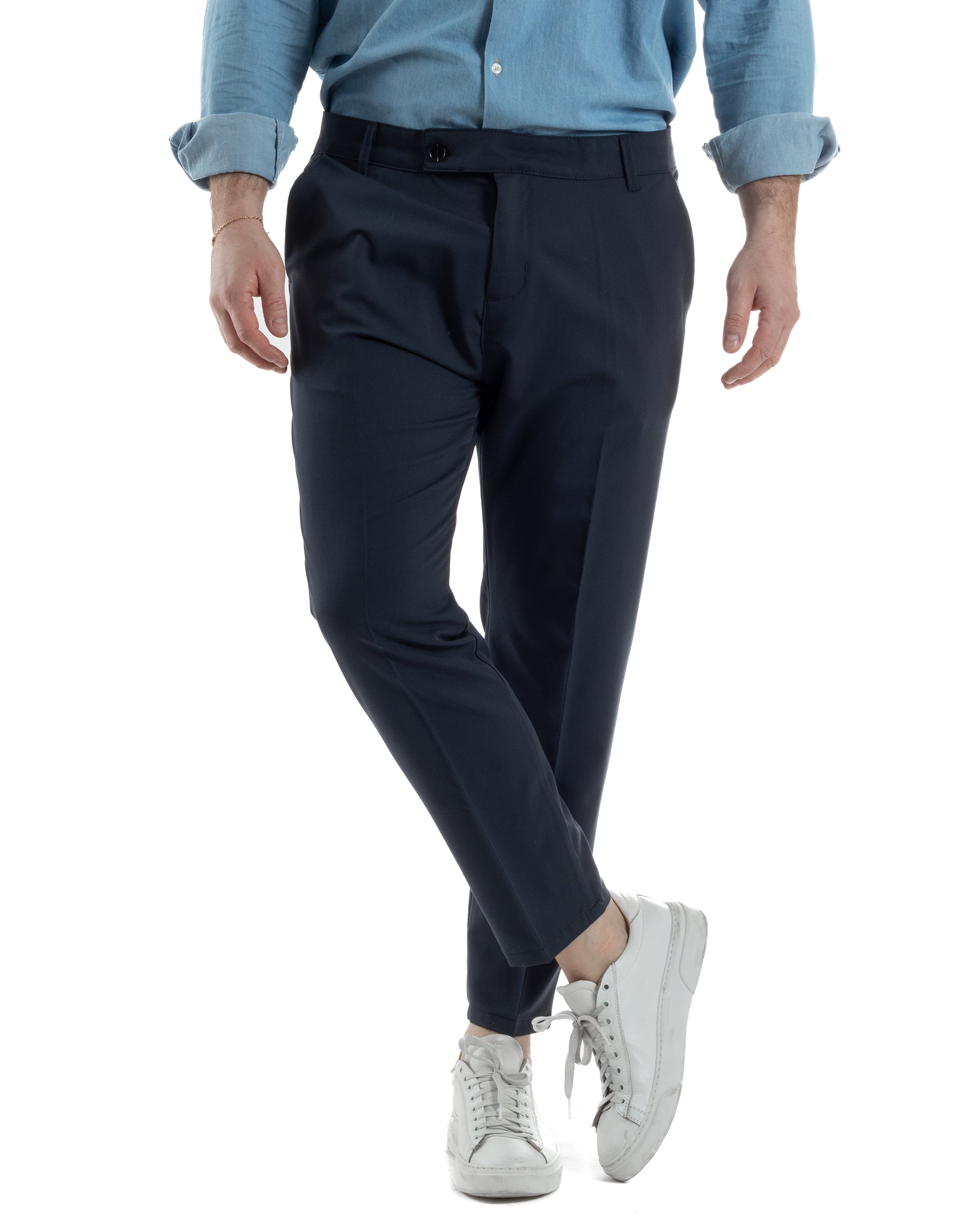 Pantaloni Viscosa Abbottonatura Allungata Basic TCP1000A
