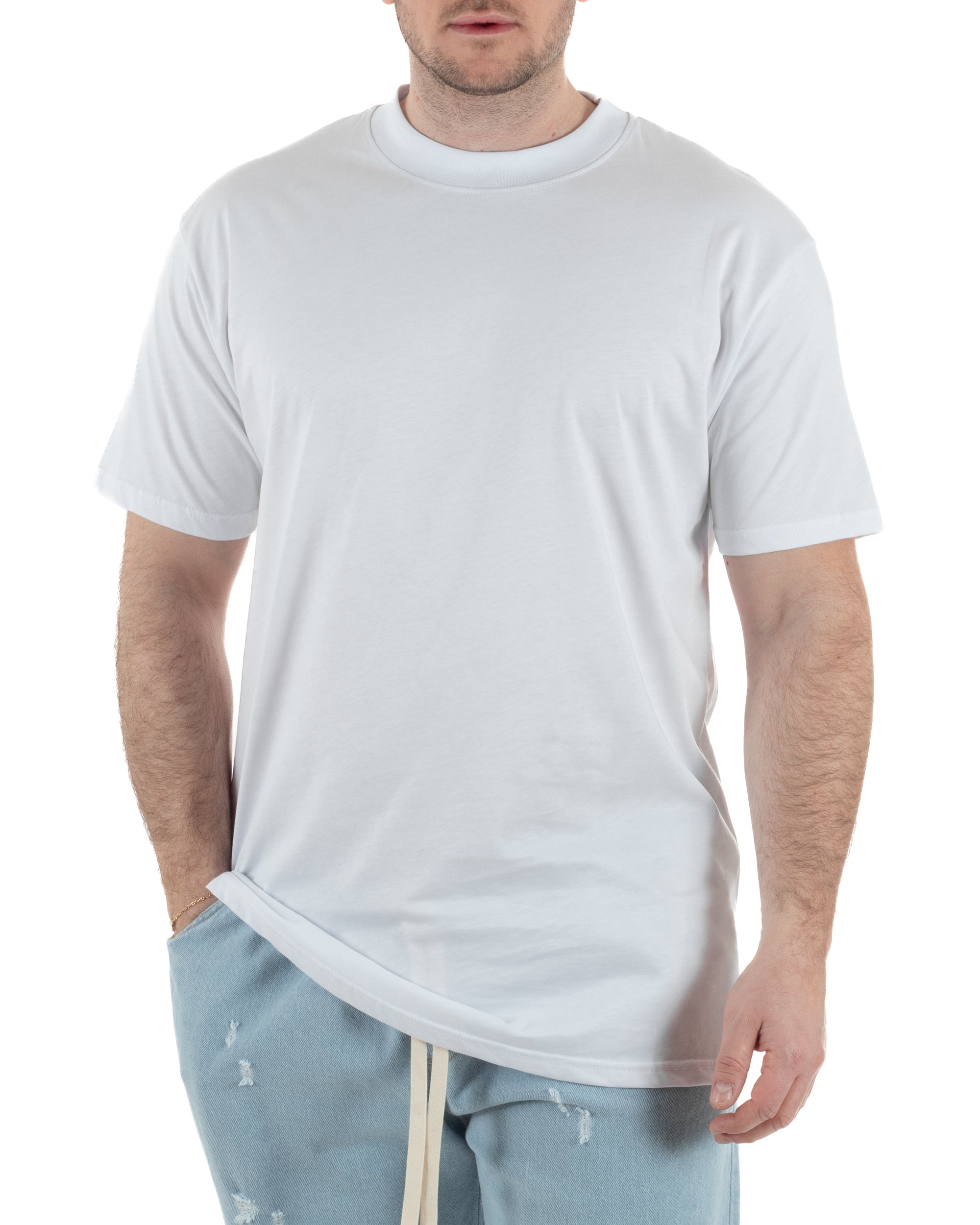 T-Shirt Cotone Basic Gola Alta TCTS1001A