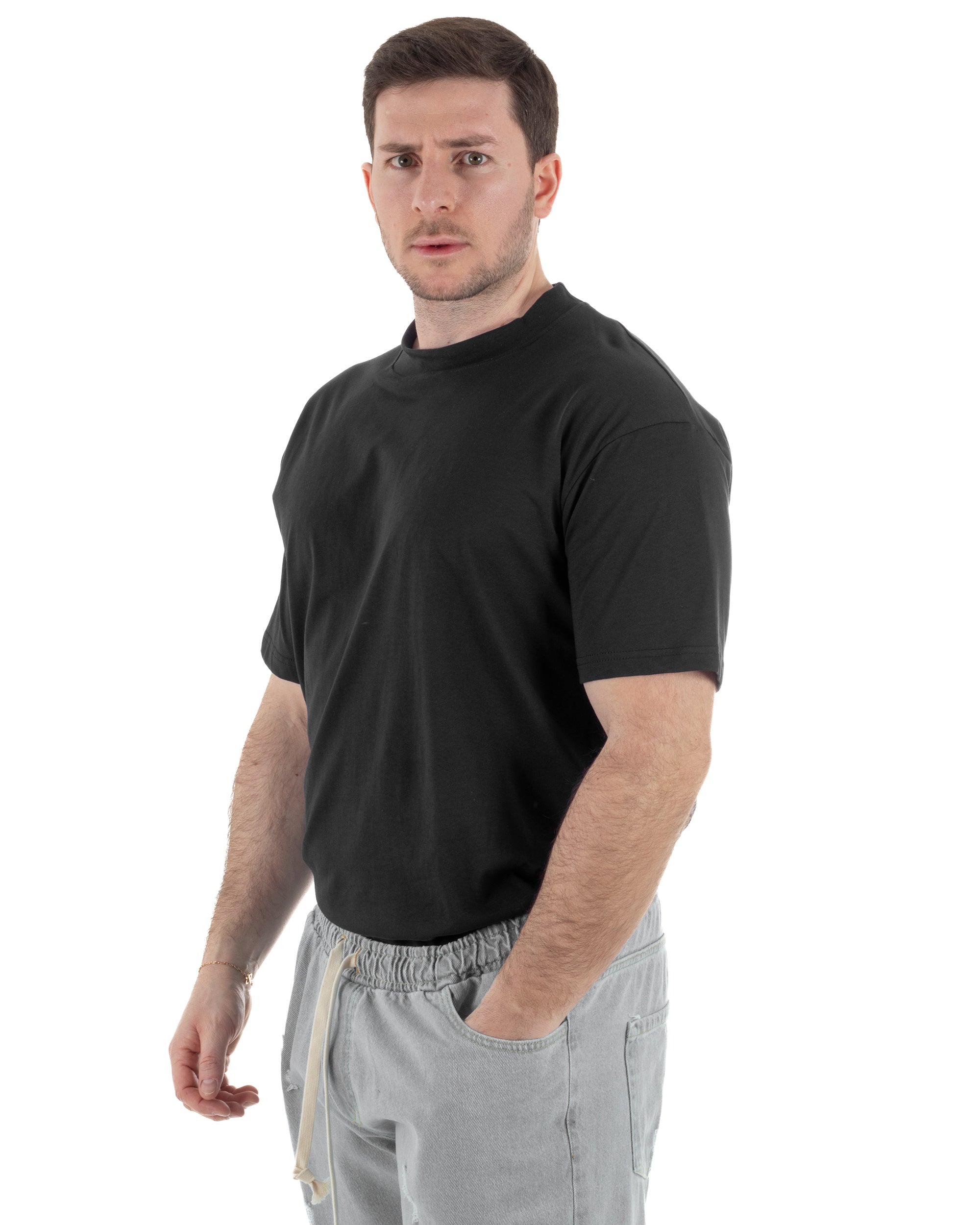 T-Shirt Cotone Basic Gola Alta TCTS1002A