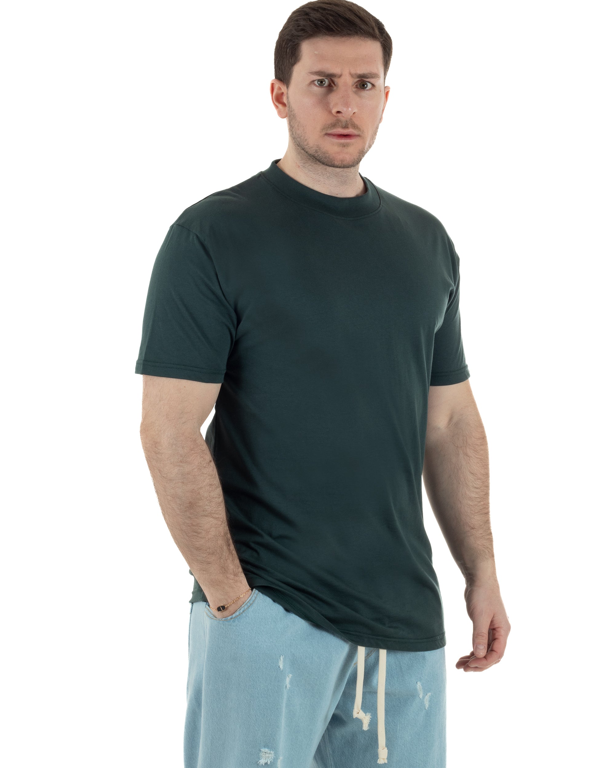 T-Shirt Cotone Basic Gola Alta TCTS1003A