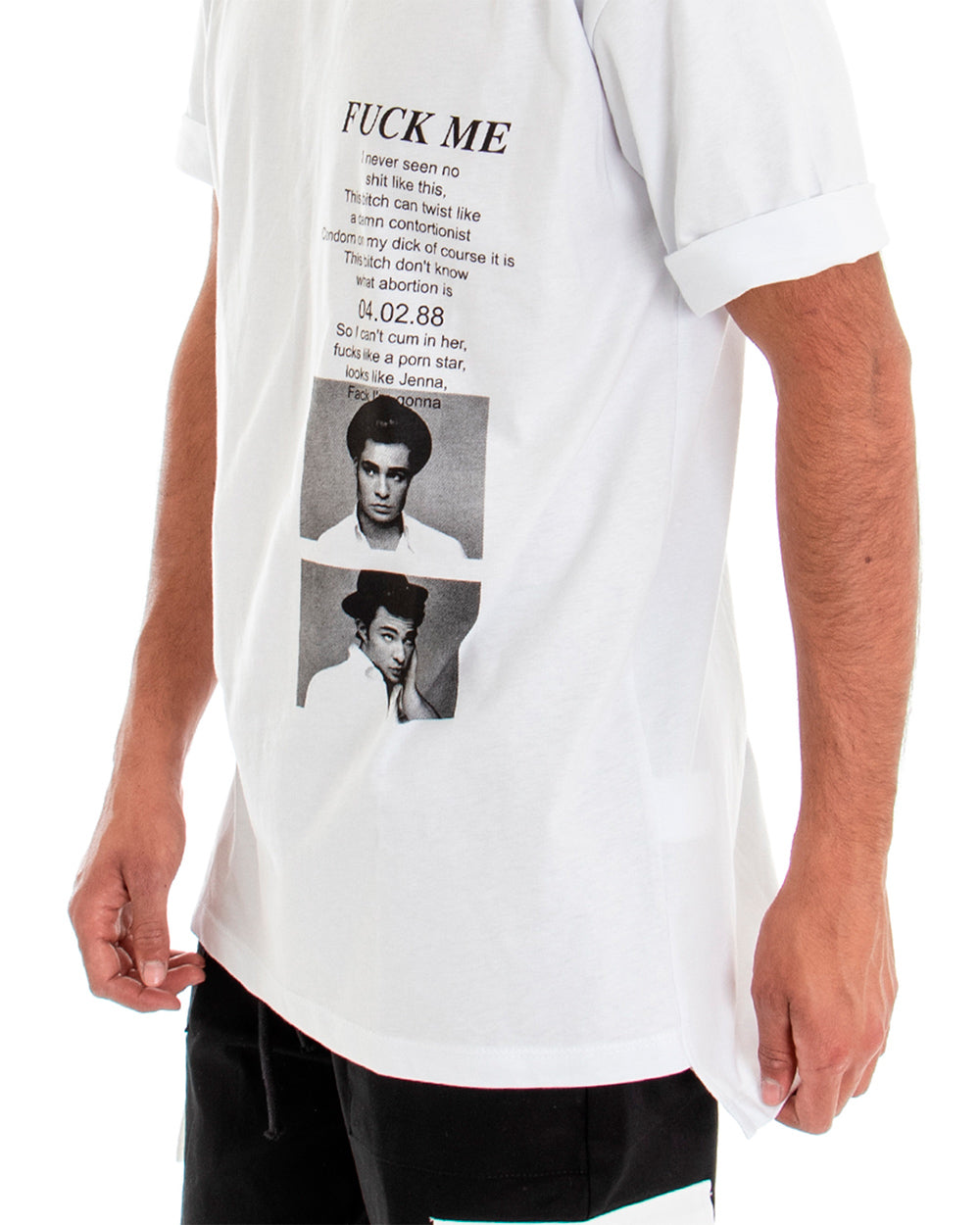 T-shirt Maglia Uomo Maniche Corte Over Size Tinta Unita Stampa GIOSAL-TS2597A