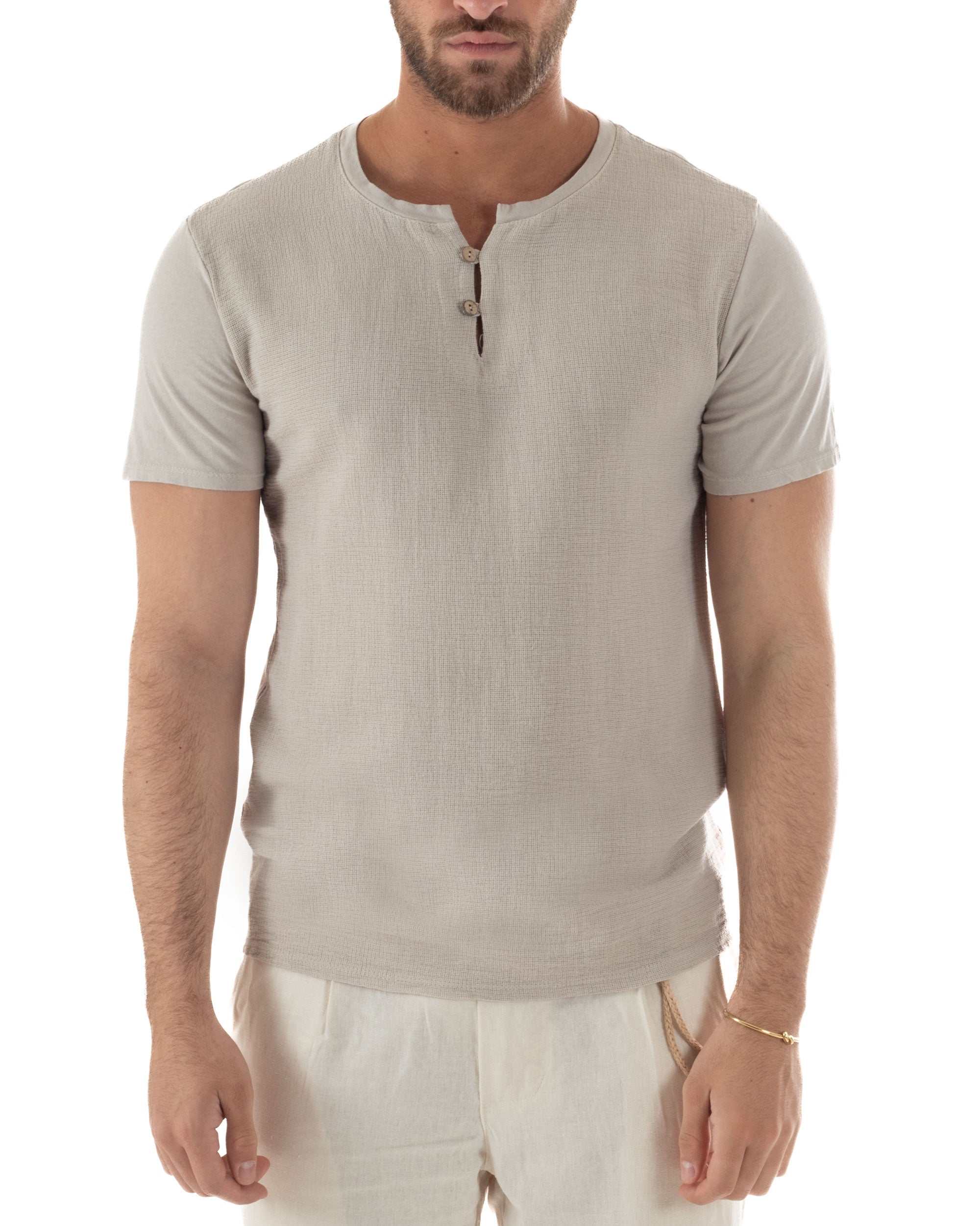 T-shirt Con Bottoncini Cotone Regular Fit TS3120A