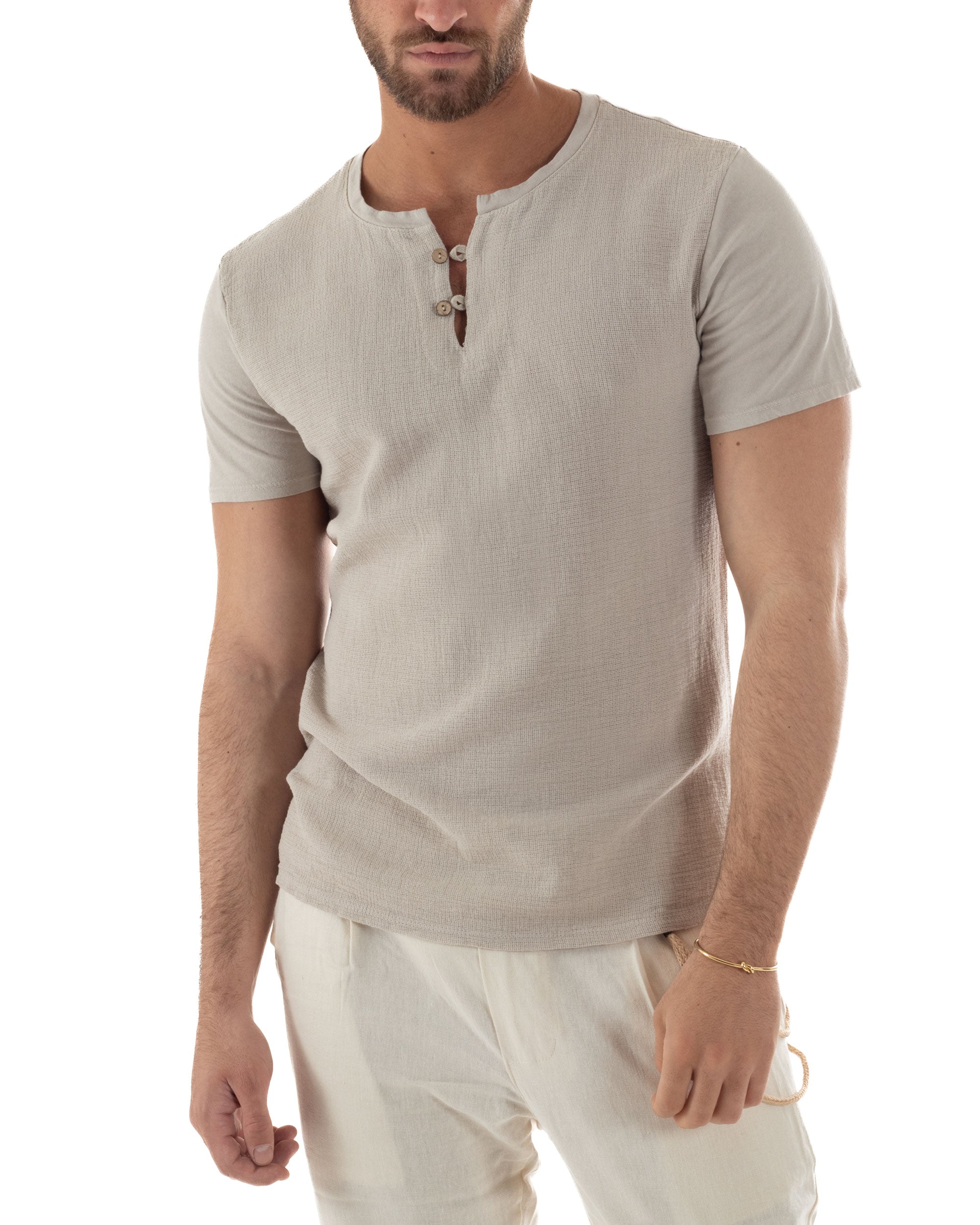T-shirt Con Bottoncini Cotone Regular Fit TS3120A