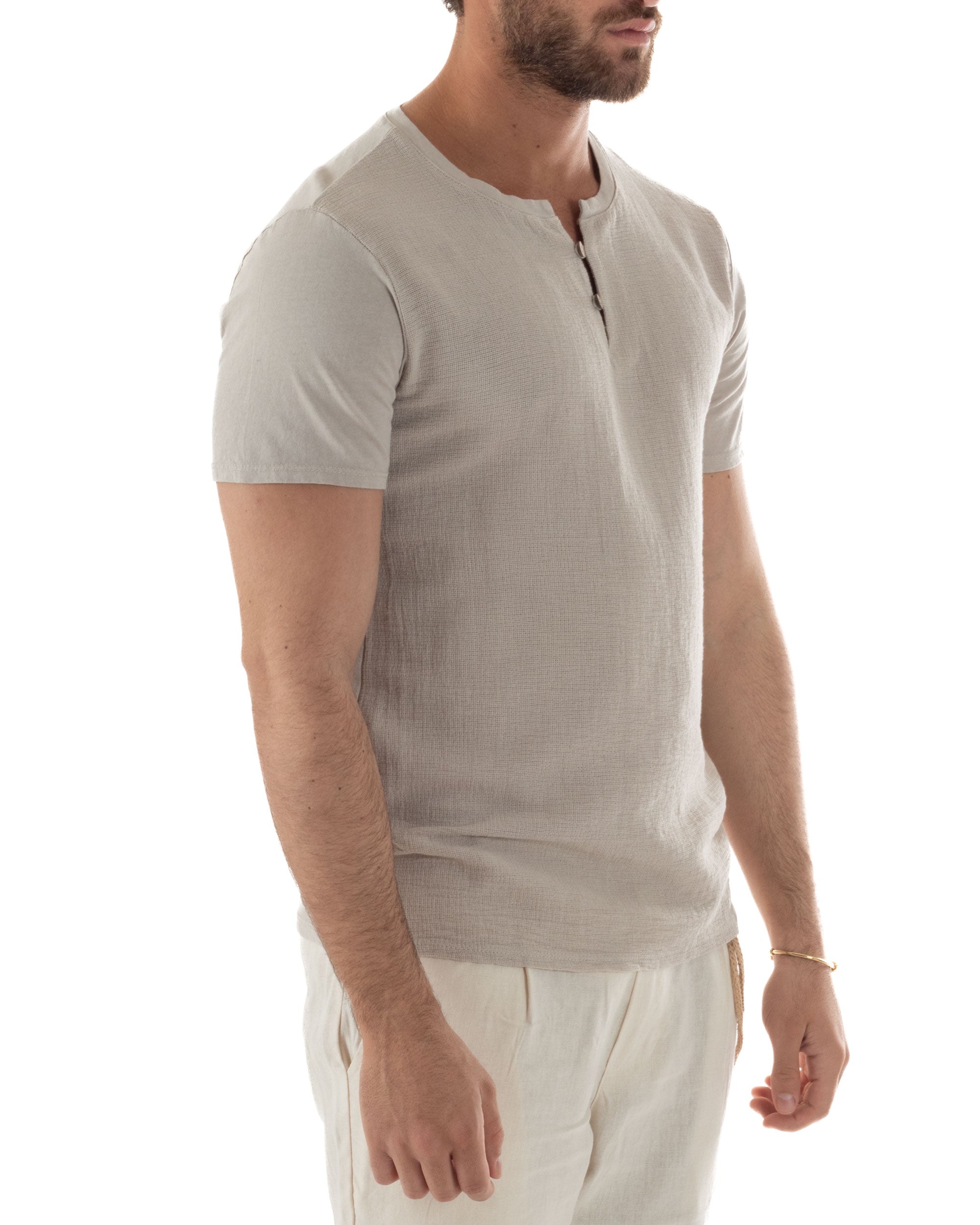 T-shirt Con Bottoncini Cotone Regular Fit TS3120A
