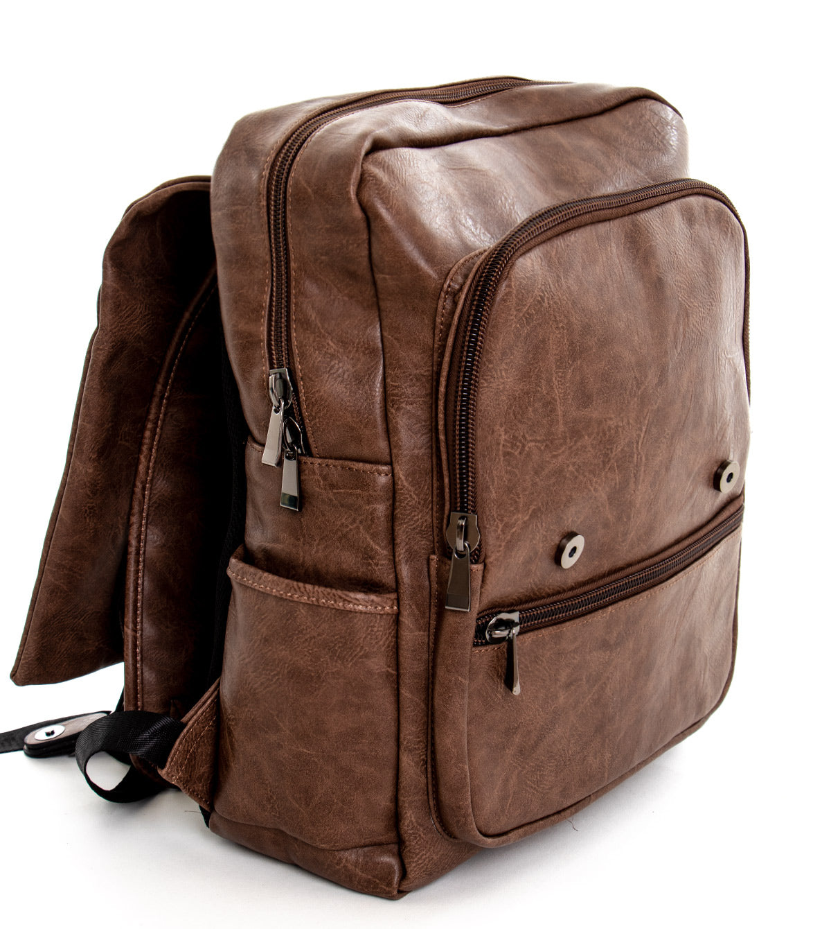 Zaino zainetto da spalla borsa uomo unisex ecopelle cuoio marrone GIOSAL-ZU1136A