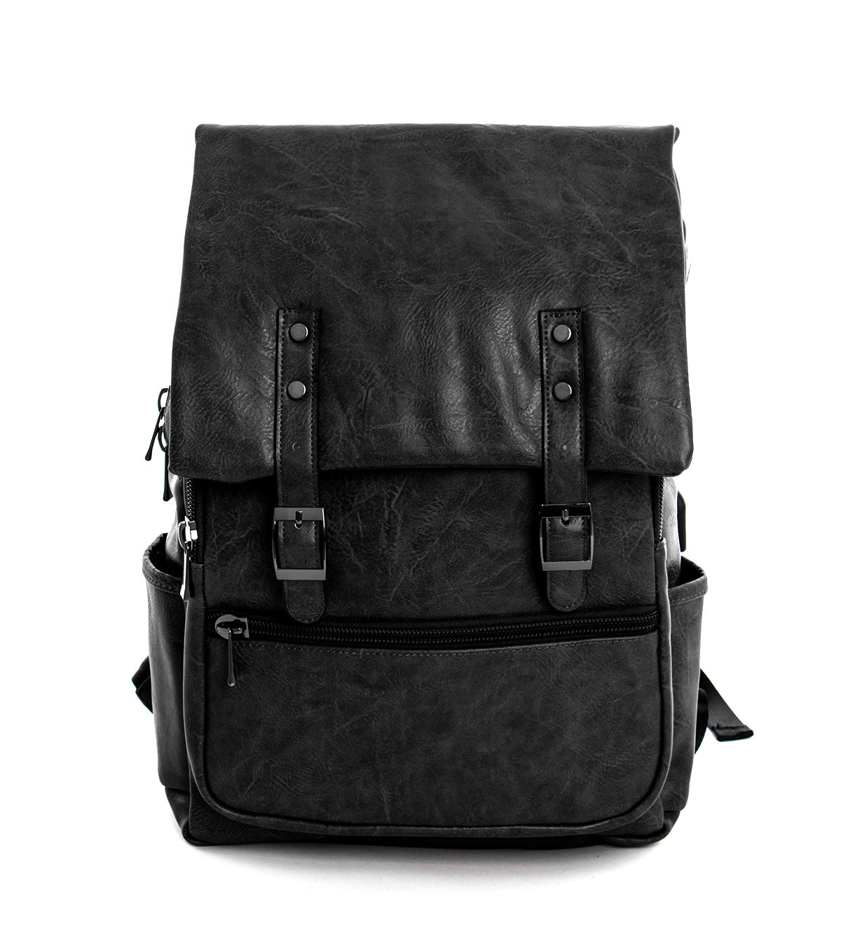 Zaino zainetto da spalla borsa uomo unisex ecopelle nero GIOSAL-ZU1137A