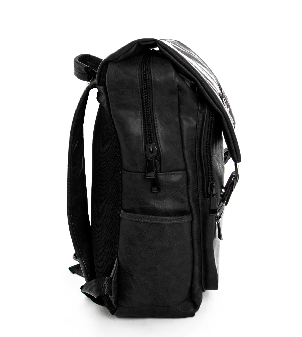 Zaino zainetto da spalla borsa uomo unisex ecopelle nero GIOSAL-ZU1137A