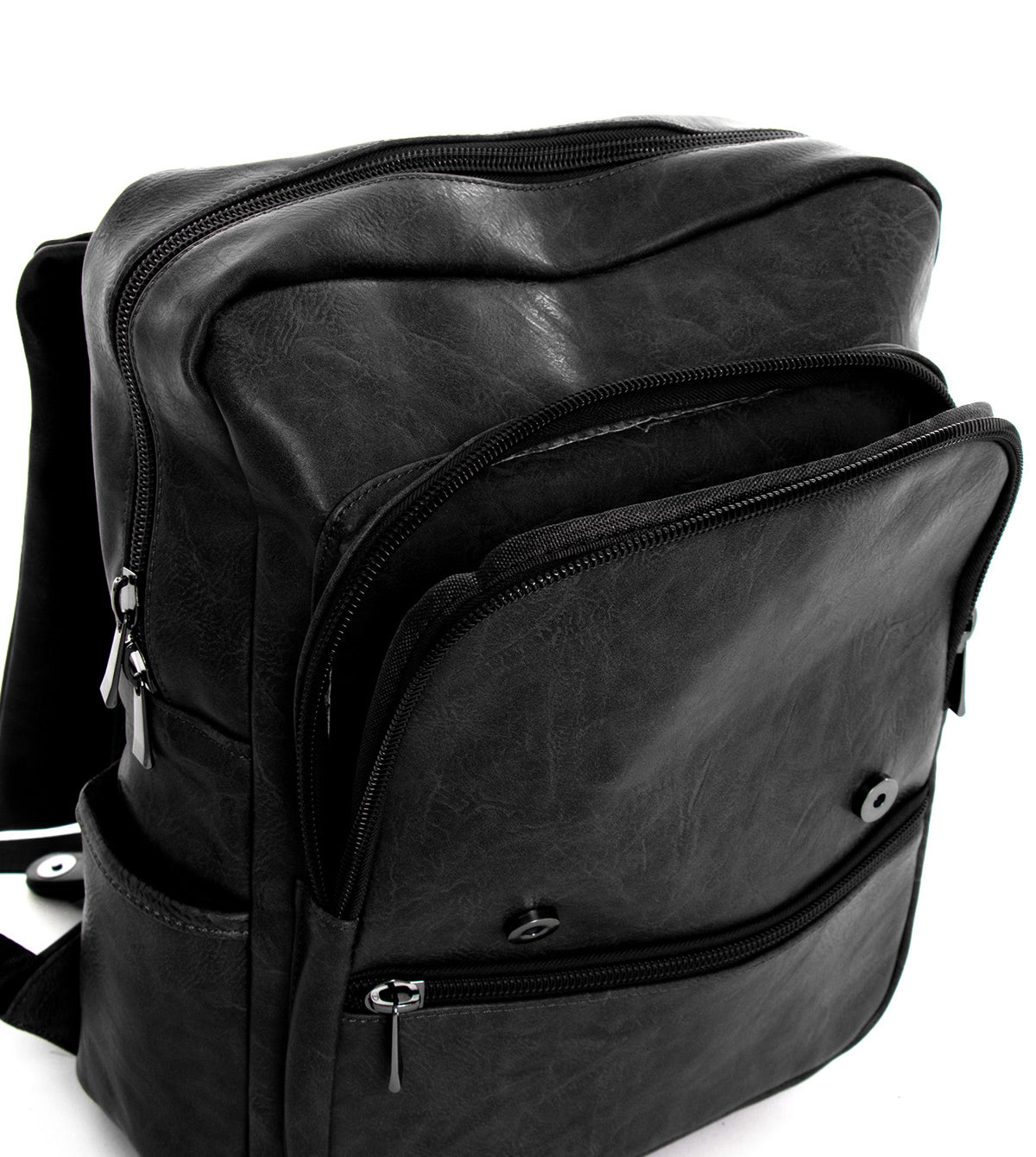 Zaino zainetto da spalla borsa uomo unisex ecopelle nero GIOSAL-ZU1137A