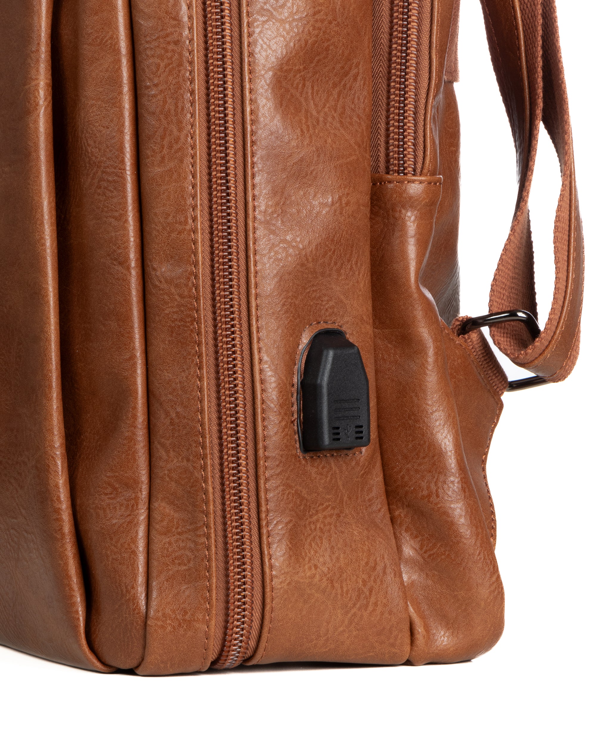 Zaino elegante moderno uomo unisex business travel ecopelle cuoio GIOSAL-ZU1142A