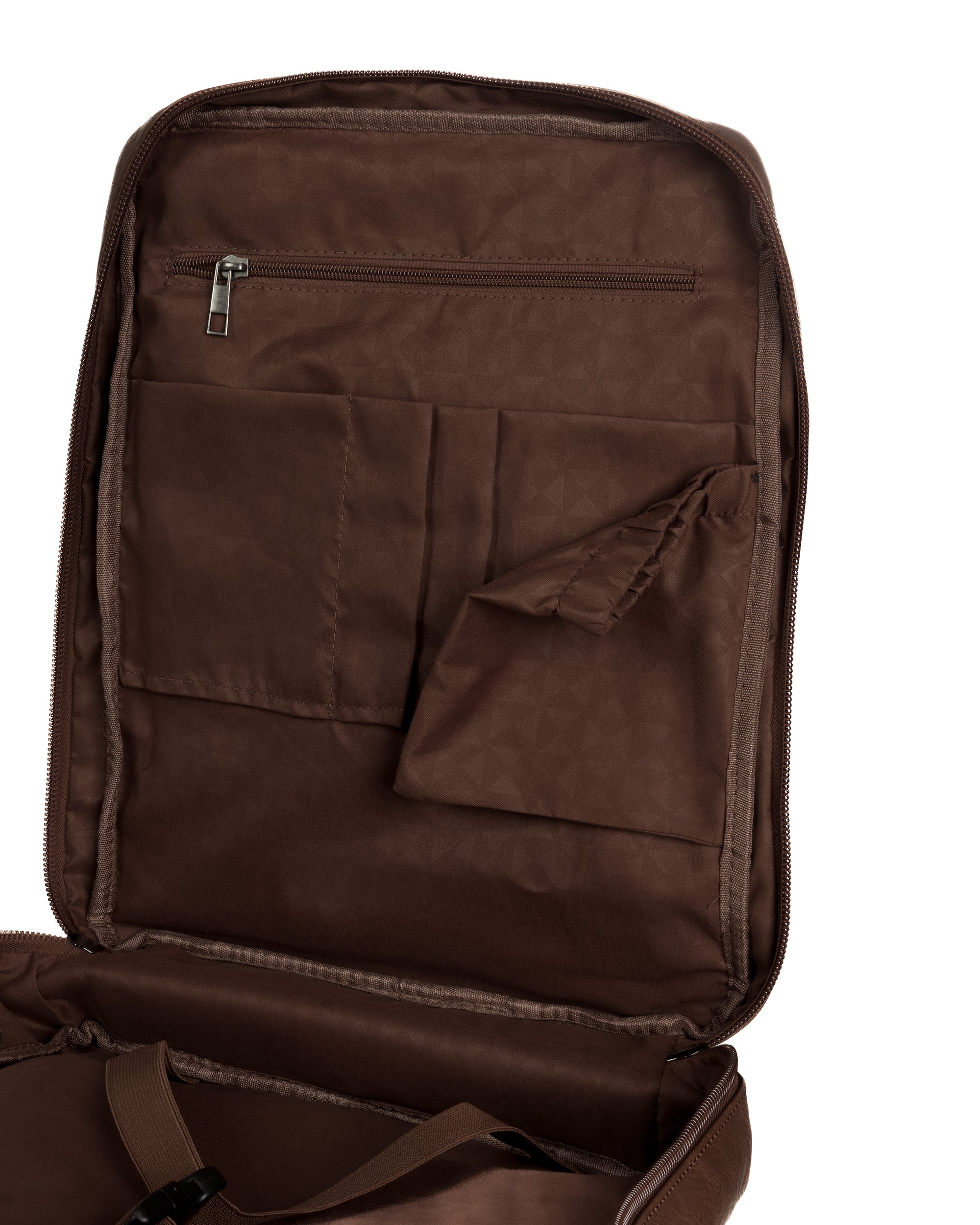 Zaino elegante moderno uomo unisex business travel ecopelle marrone GIOSAL-ZU1143A