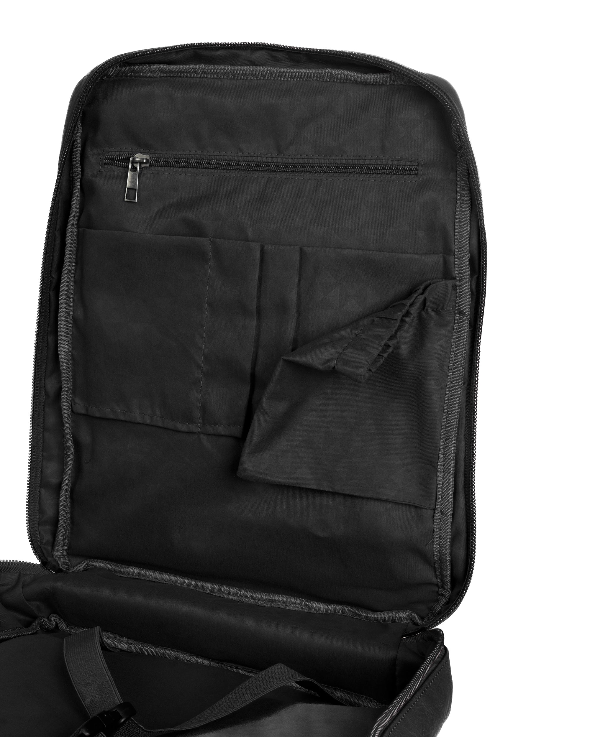 Zaino elegante moderno uomo unisex business travel ecopelle nero GIOSAL-ZU1144A
