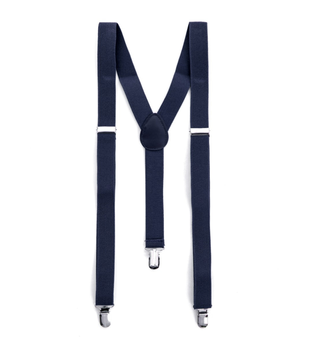 Adjustable Suspenders for Men Unisex Basic Blue Elastic Metal Buckles Solid Color Hooks GIOSAL-BR1020A