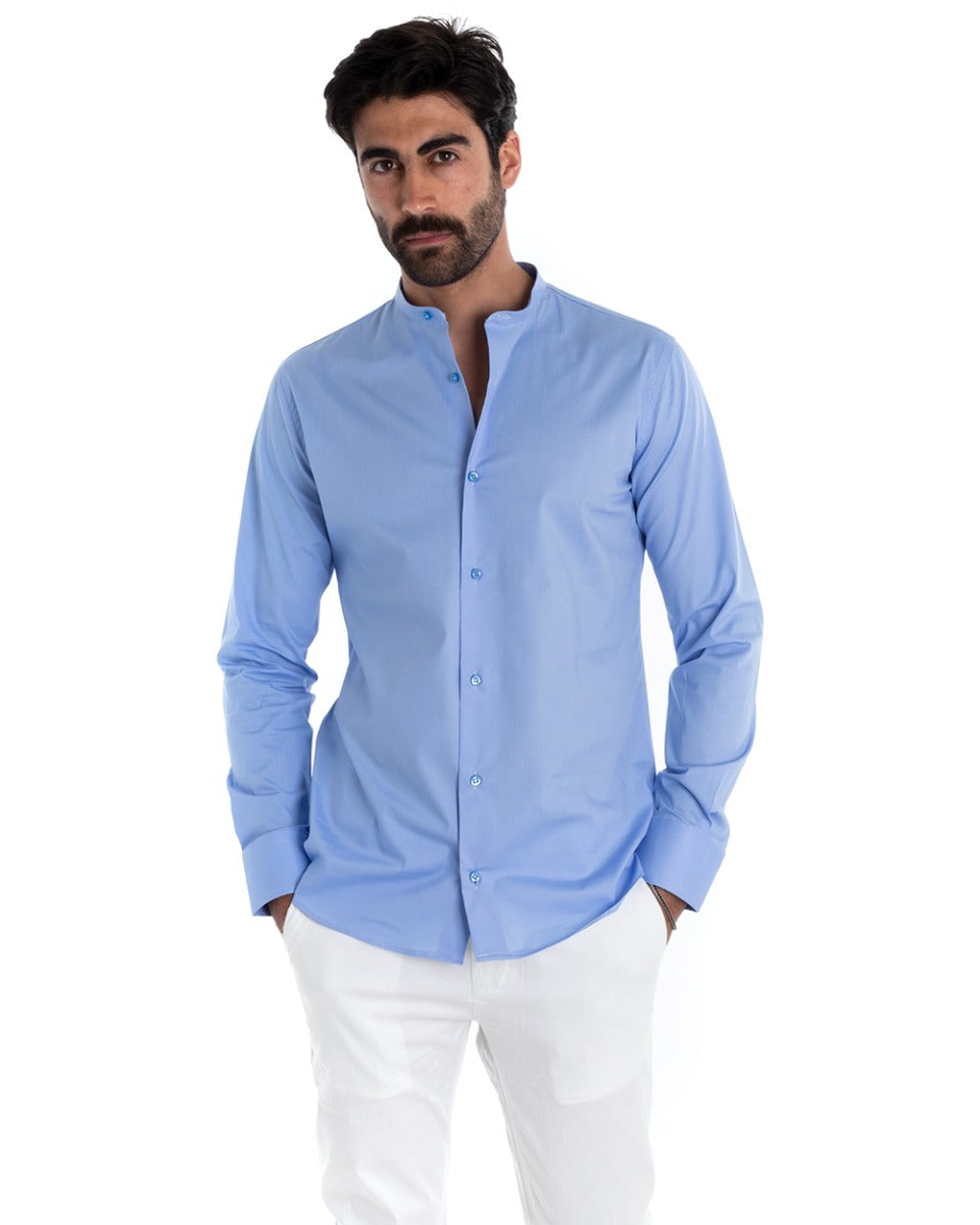 Camicia top uomo celeste