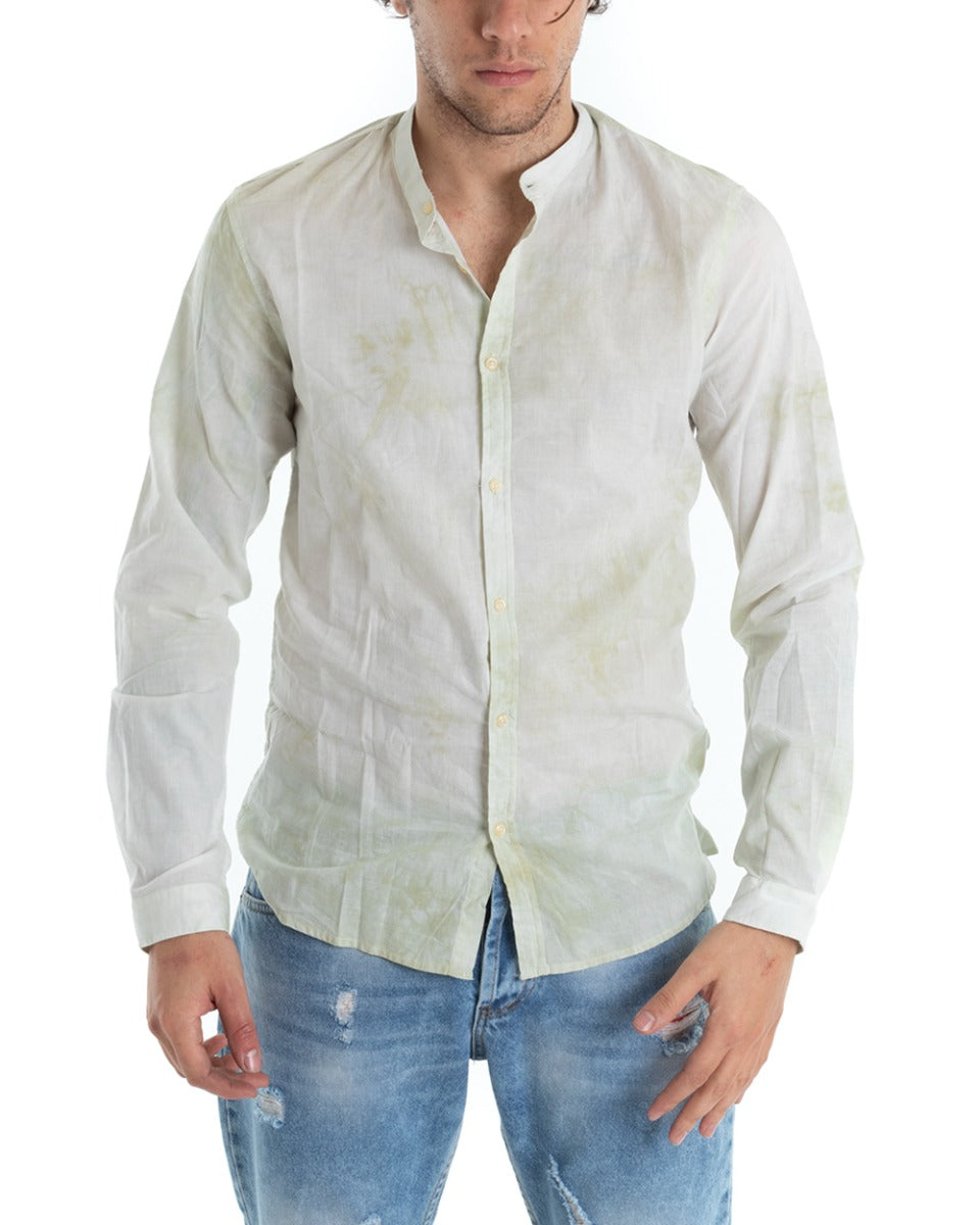 Men's Korean Collar Shirt Long Sleeve Soft Comfortable Cotton GIOSAL-C2447A