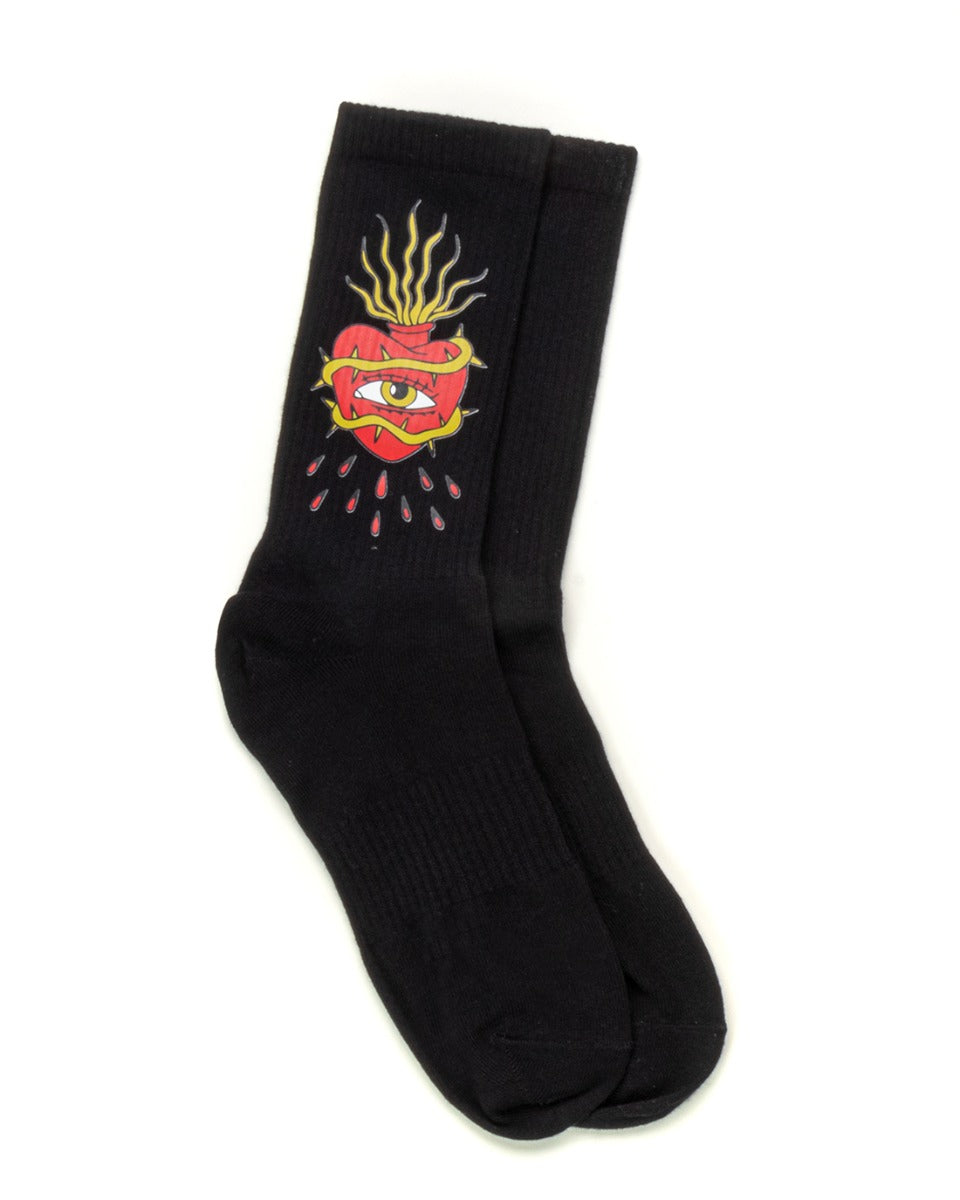 Men's Unisex Socks Print Socks Ankle Socks Basic Black Sock GIOSAL-CAL1013A