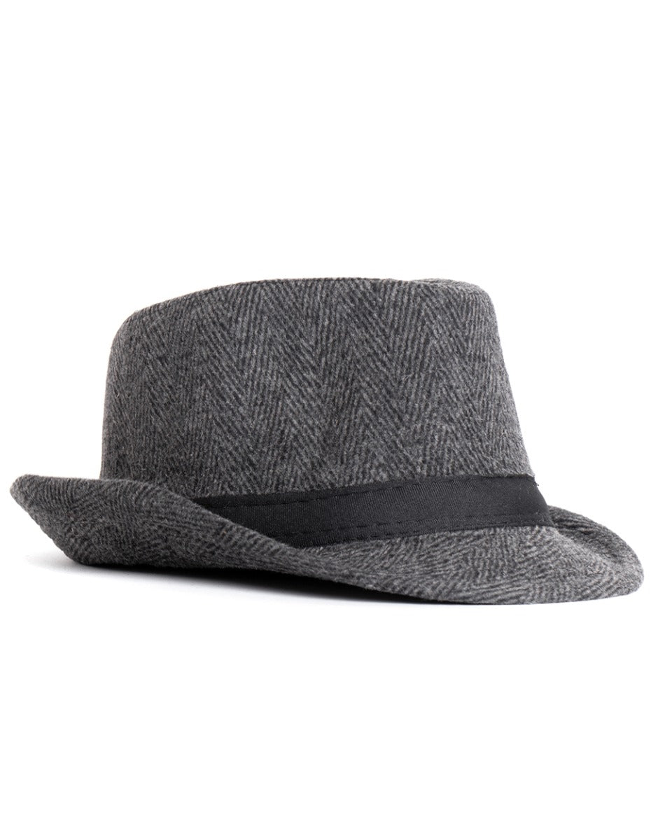 Men's Hat Gray Rigid Classic Striped Micro-pattern GIOSAL-CAP1003A