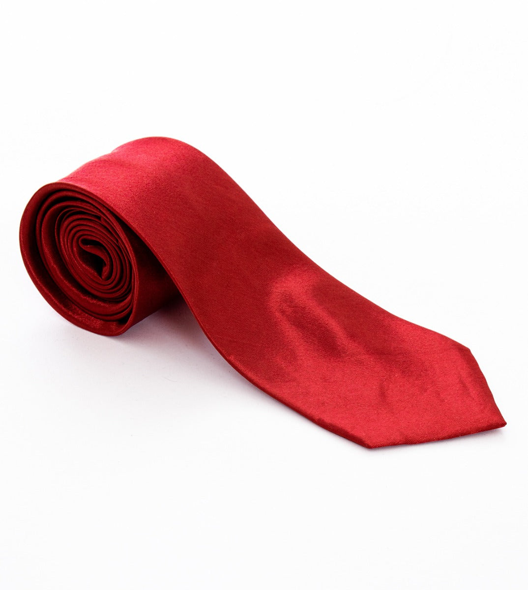 Unisex Men's Tie Elegant Ceremony Casual Basic Red Satin GIOSAL-CP1029A