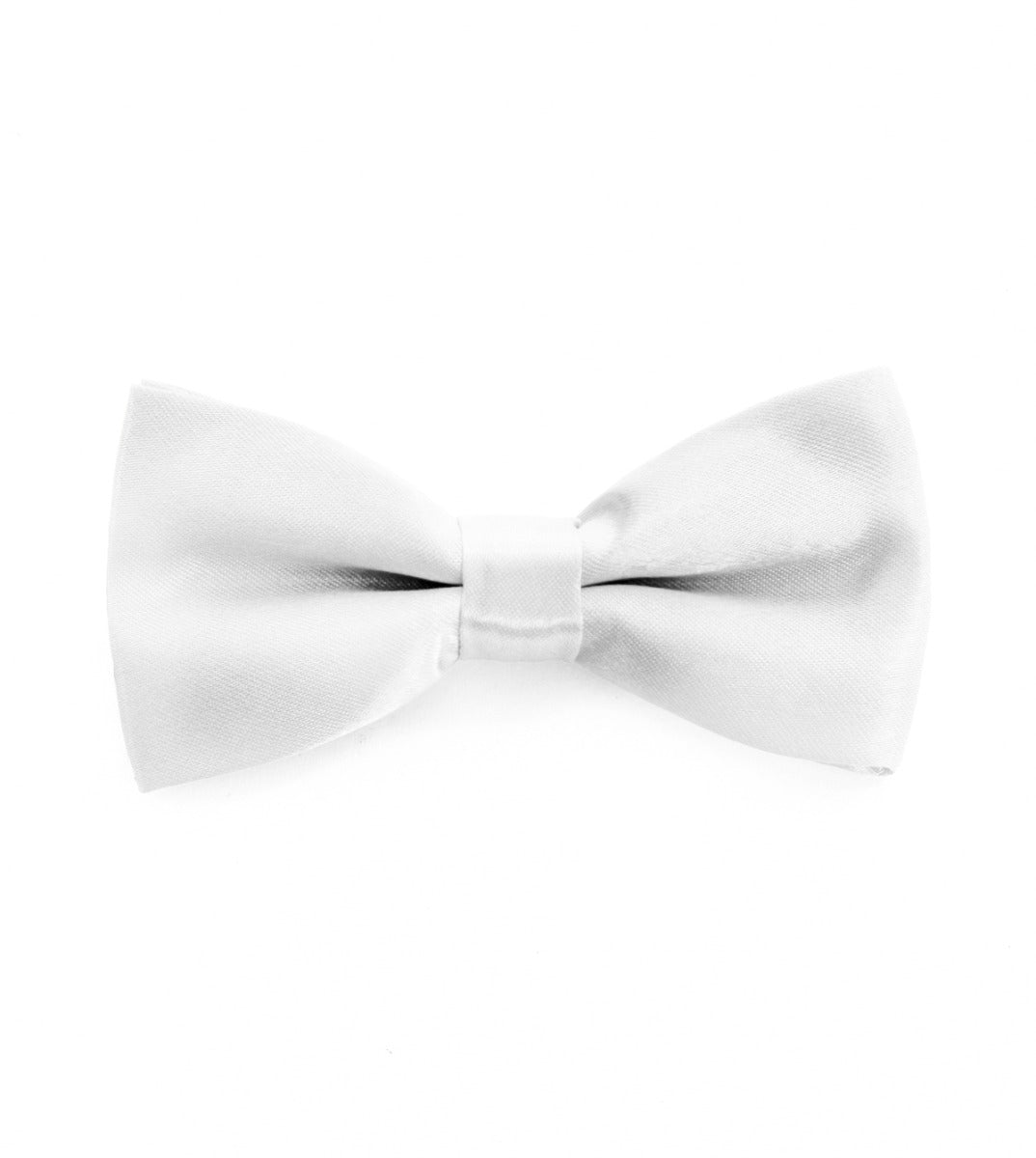 Butterfly Bow Tie Satin Man Unisex White Bow Tie Elegant Accessory Ceremony Casual Basic GIOSAL-CP1061A