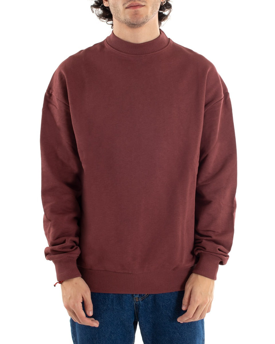 Men's Half-Neck Sweatshirt Comfortable Bordeaux Collar Sweatshirt GIOSAL-F2942A