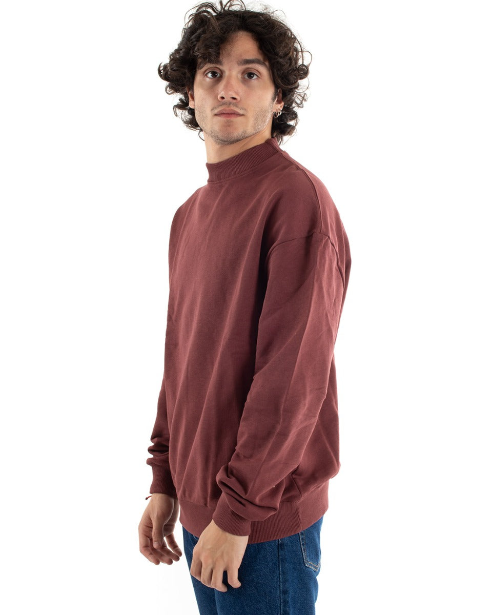 Men's Half-Neck Sweatshirt Comfortable Bordeaux Collar Sweatshirt GIOSAL-F2942A