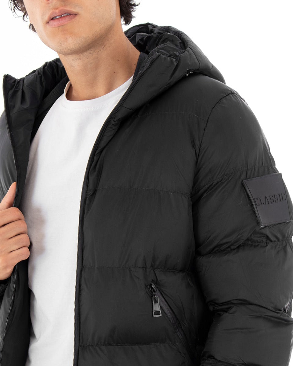 Men's stretch nylon hooded bomber online jacket