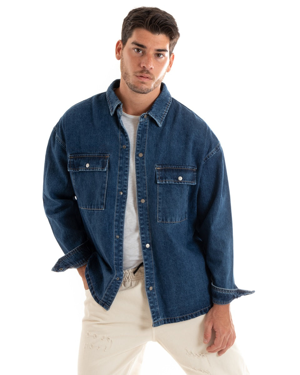 Giacca jeans hot sale oversize uomo