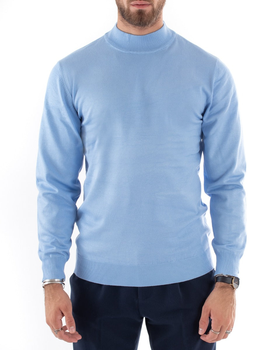Half-Neck Sweater Solid Color Powder Long Sleeves Casual GIOSAL M2561A