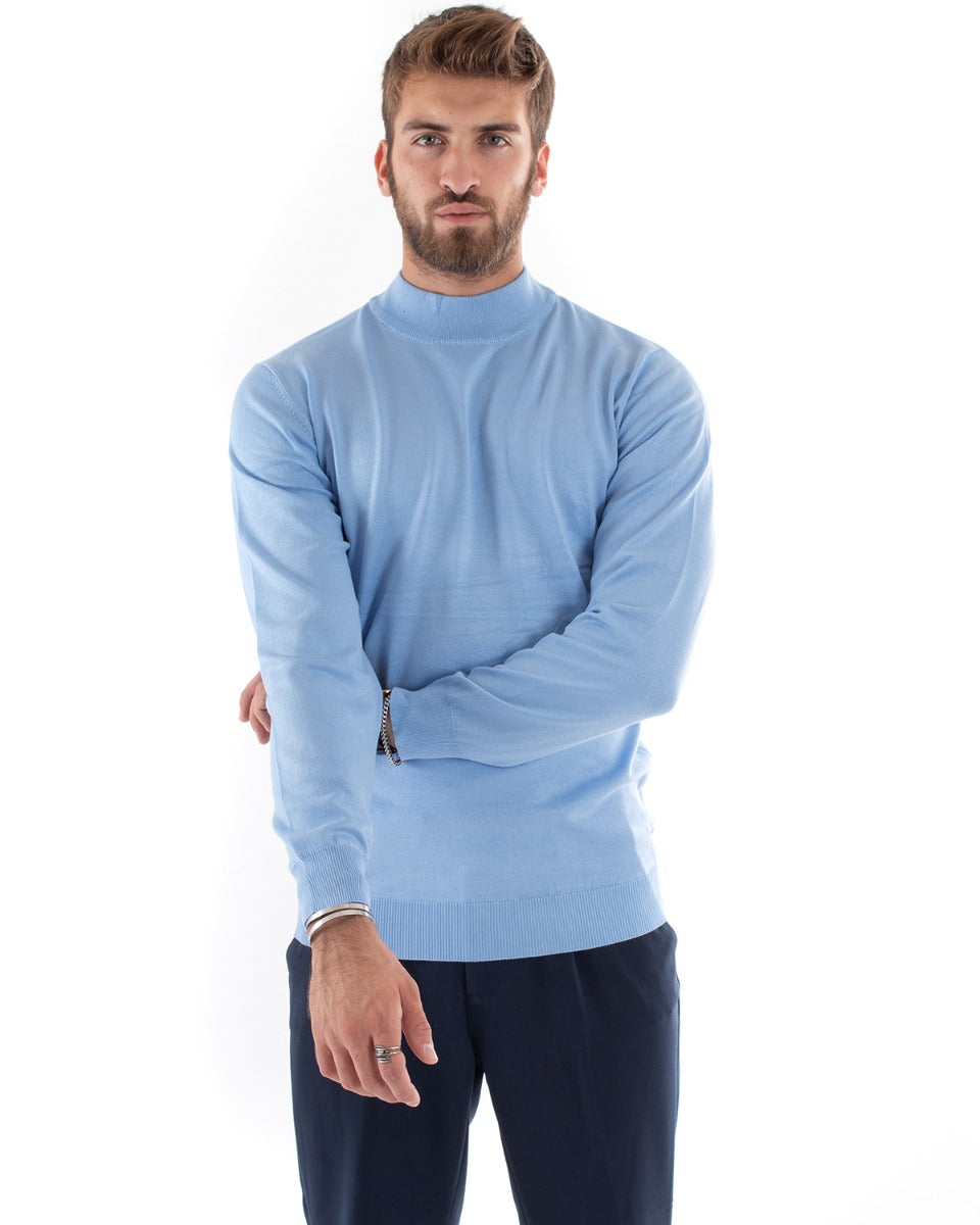 Half-Neck Sweater Solid Color Powder Long Sleeves Casual GIOSAL M2561A