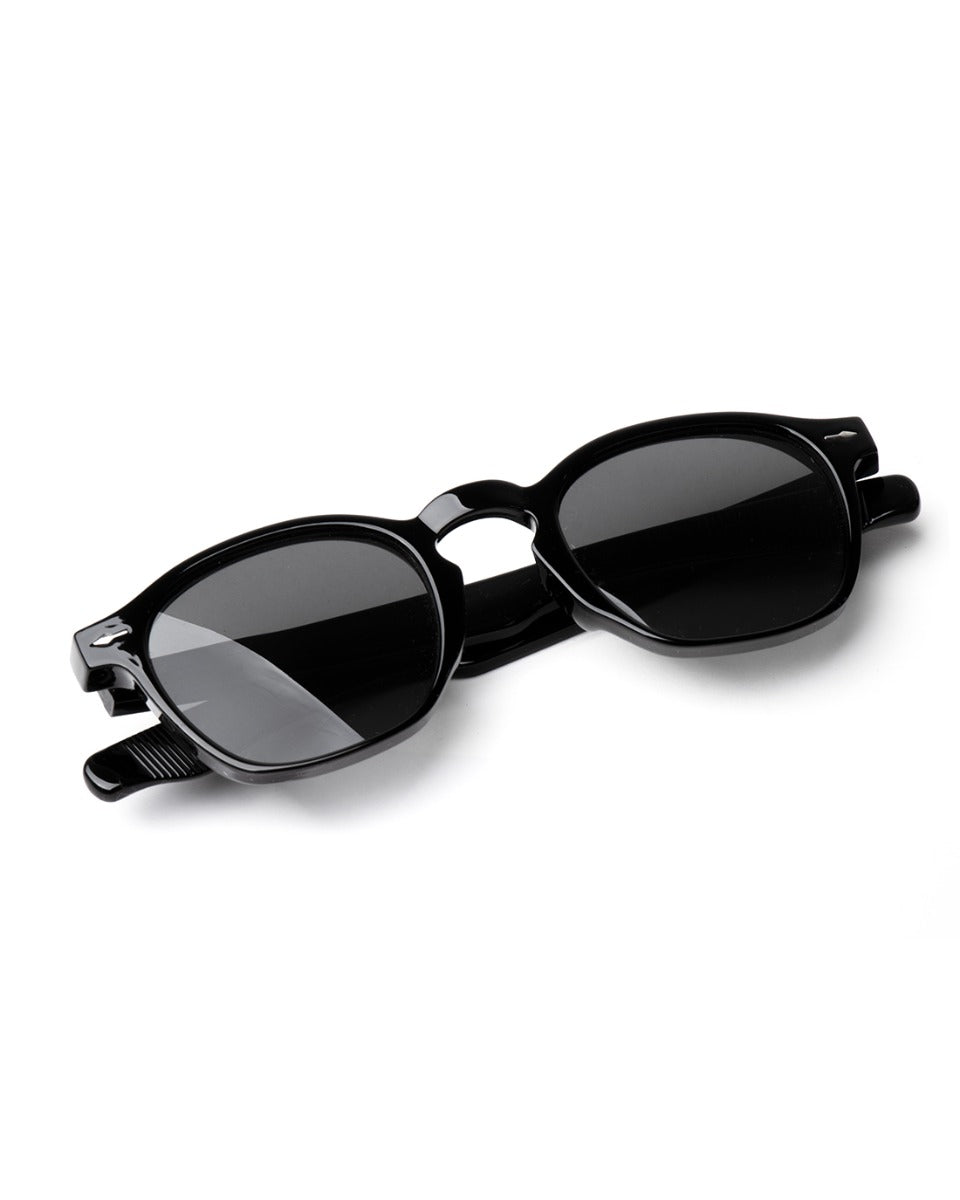 Occhiali da Sole Uomo Unisex Sunglassess Nero Casual Ovali GIOSAL-OC1055A